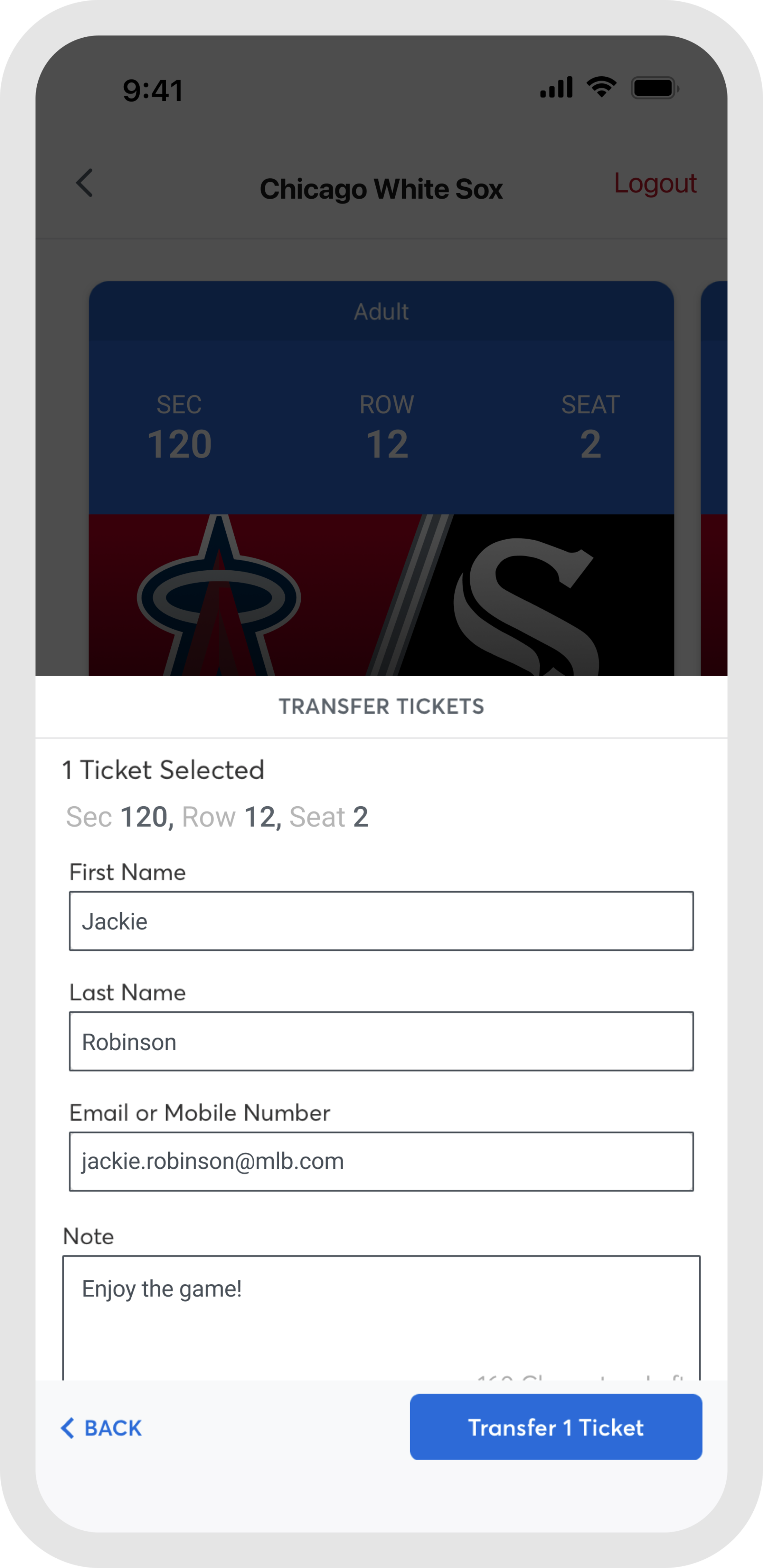 MLB Ballpark app