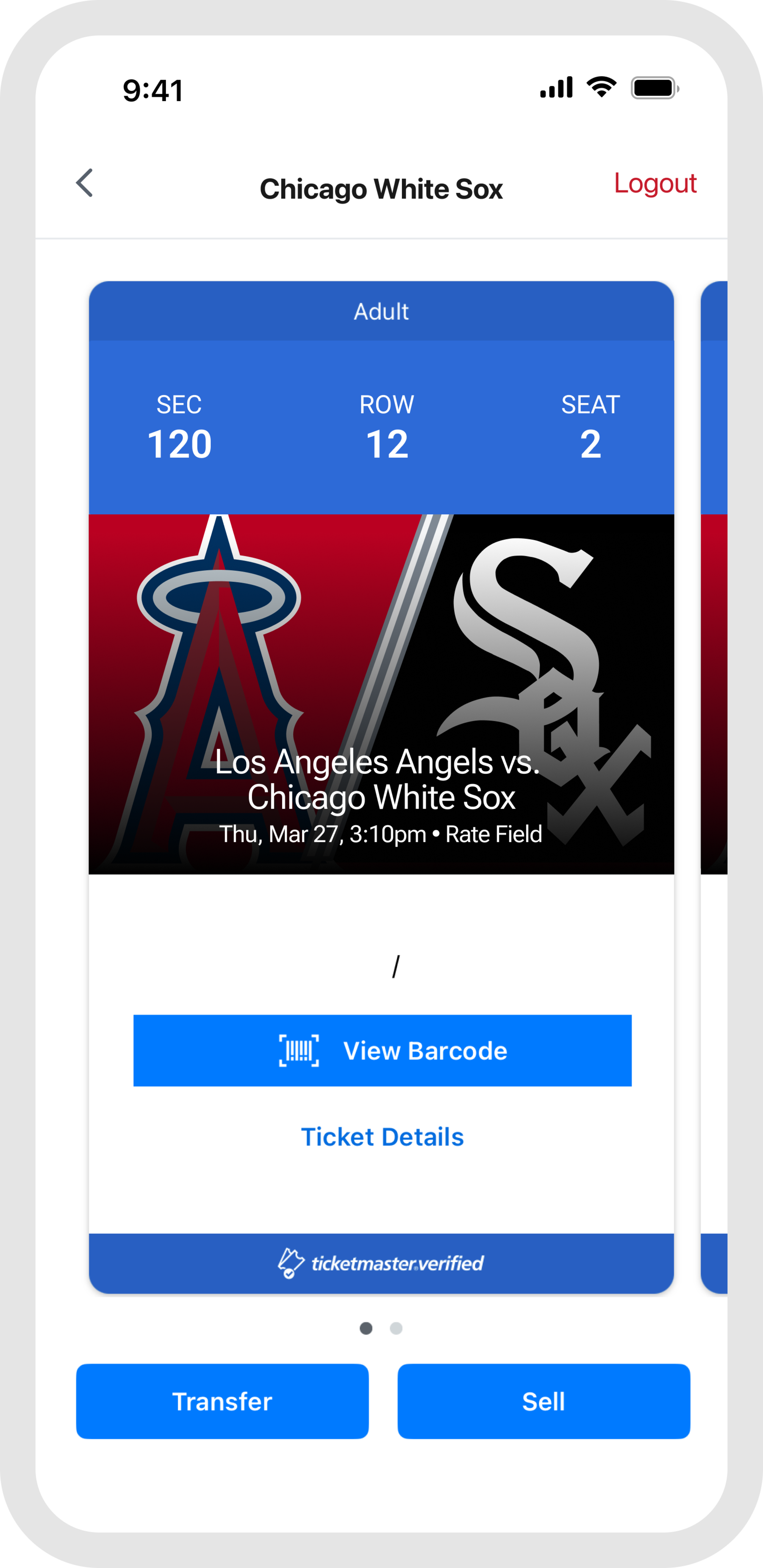 MLB Ballpark app