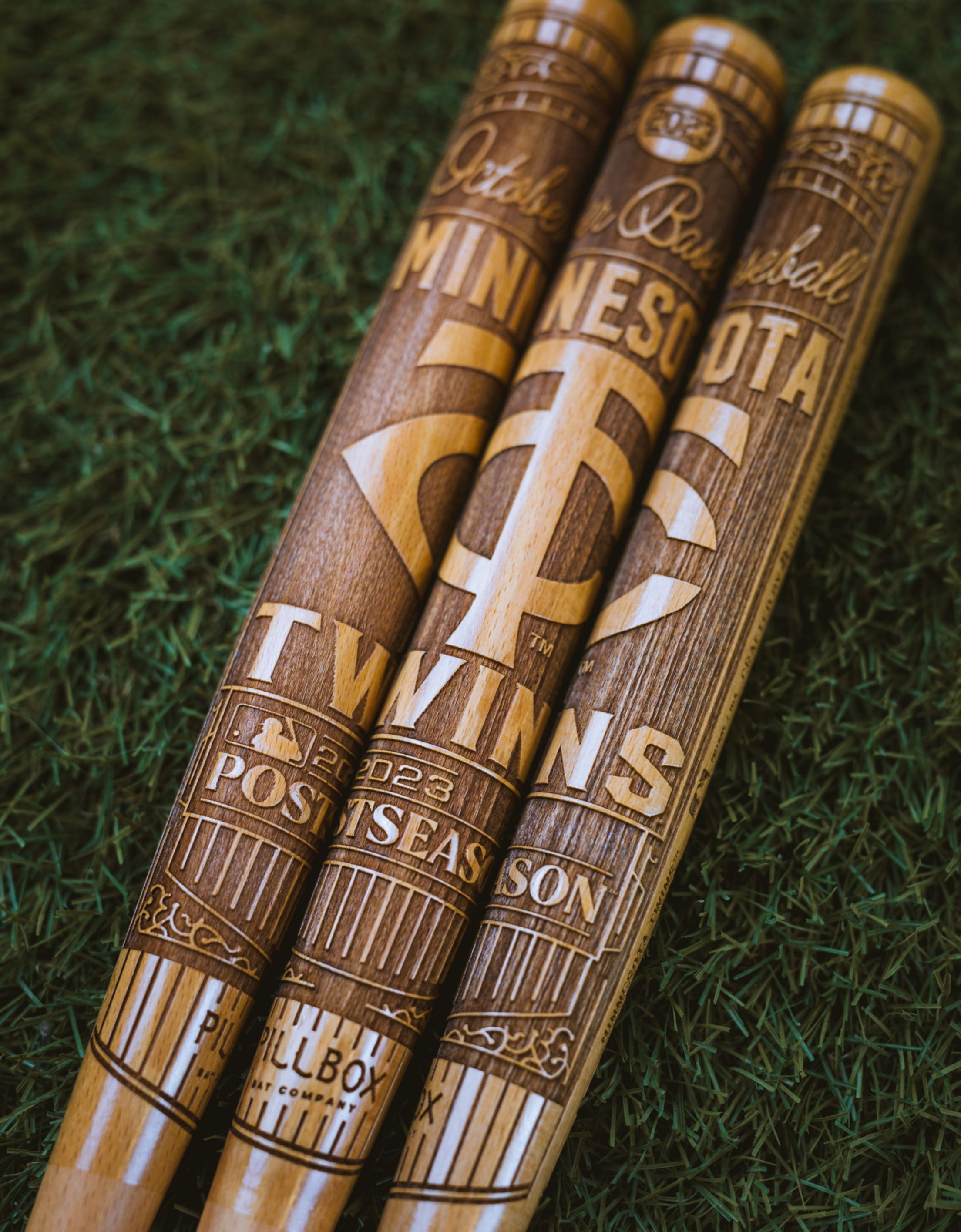 Twins Season Ticket Holder 2023 Postseason Mini Wooden Souvenir Bat