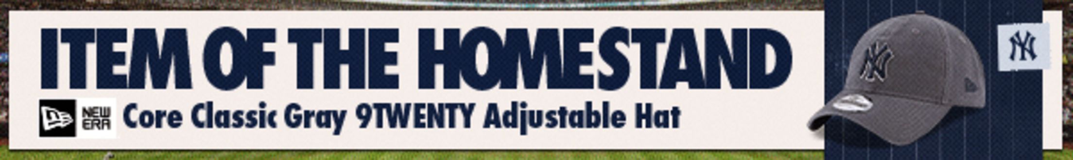 Item of the Homestand - New Era Core Classic Gray 9TWENTY Adjustable Hat