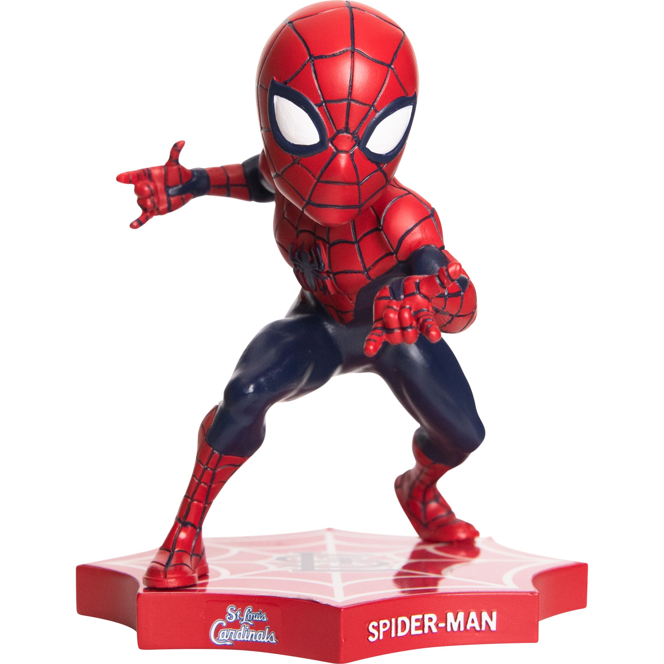 Cardinals themed Spider-Man bobblehead
