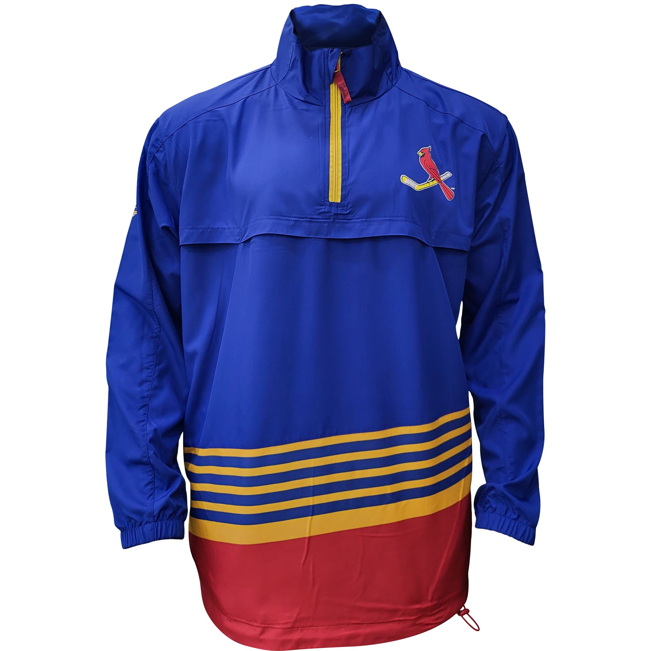 Cardinals and Blues-themed quarter-zip pullover