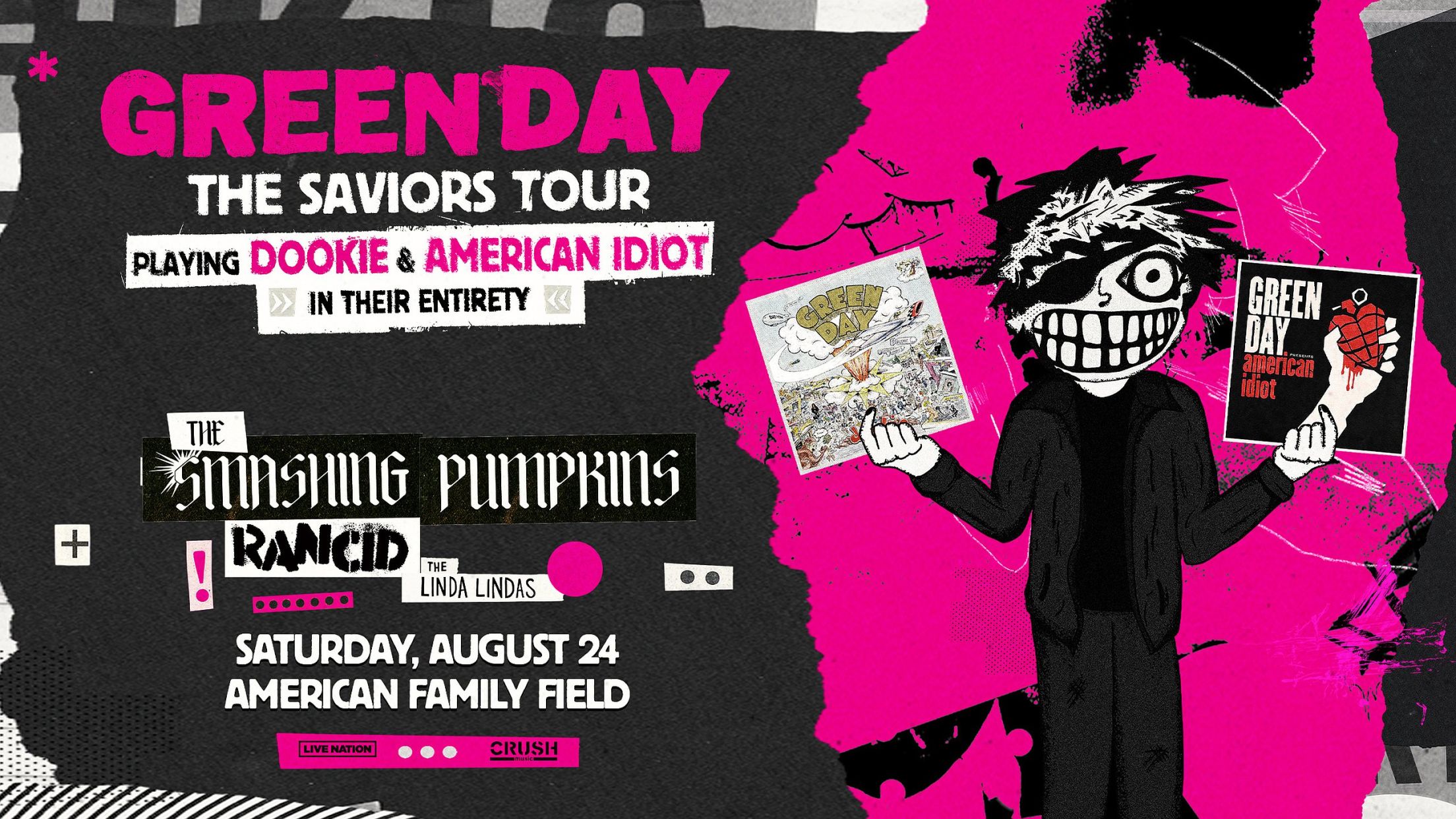 Green Day The Saviors Tour at American Family Field - Saturday, August 24