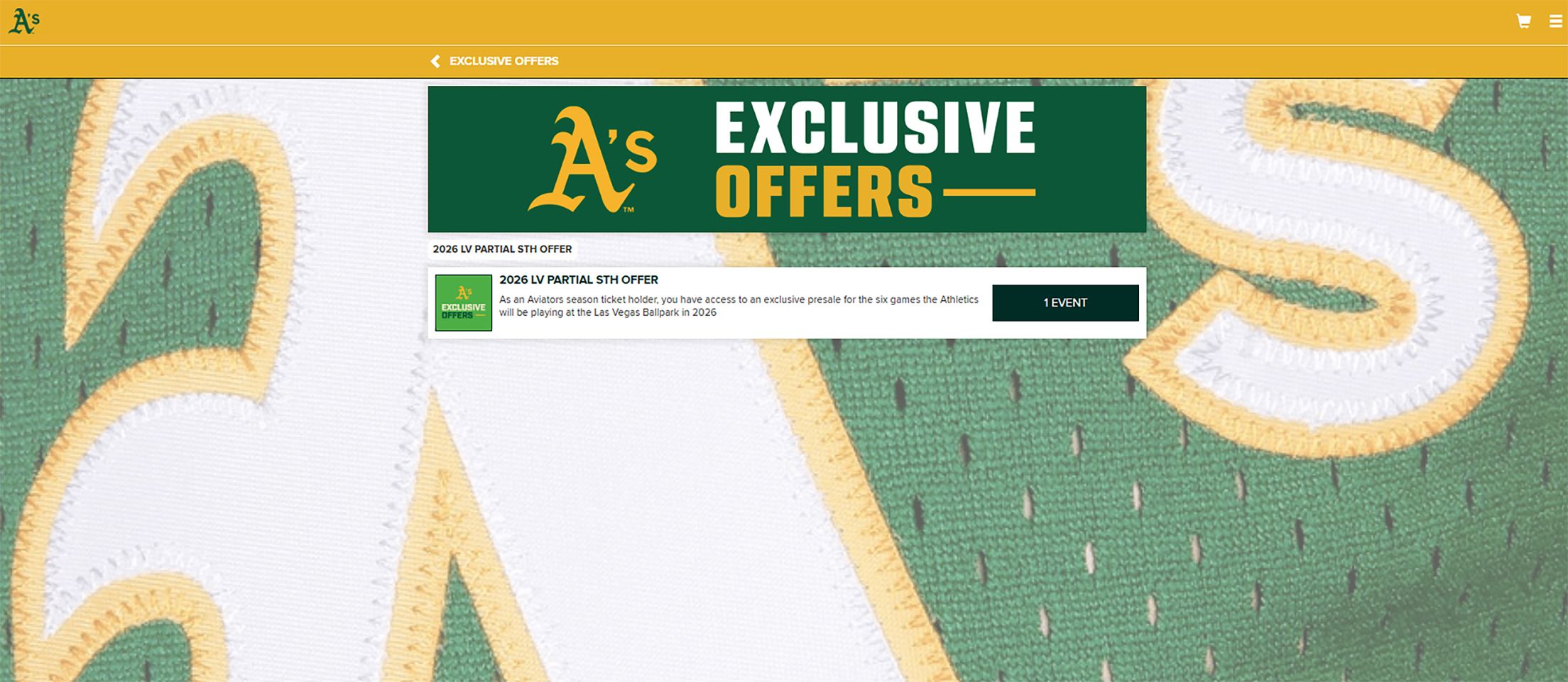 Once logged into MyA’s, select the “Exclusive Offers” tab in the top right corner