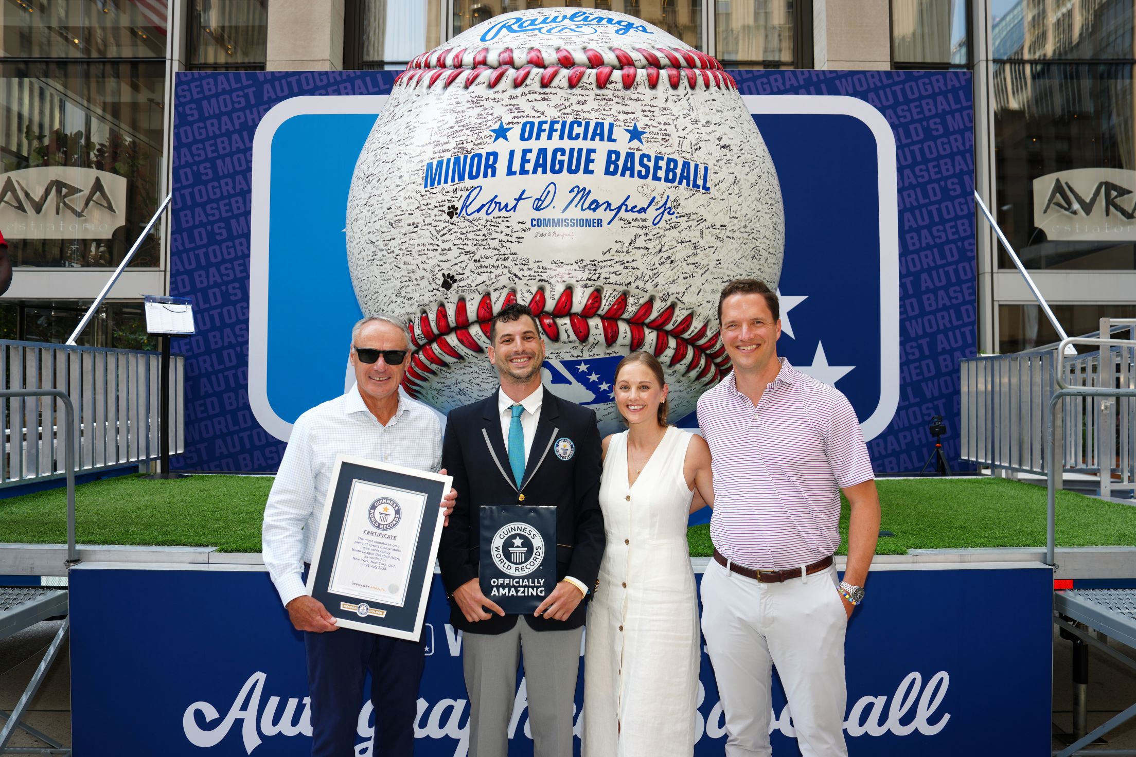 The World’s Most Autographed Baseball tour at MLB Headquarters on Tuesday, July 29, 2025 in New York, New York.