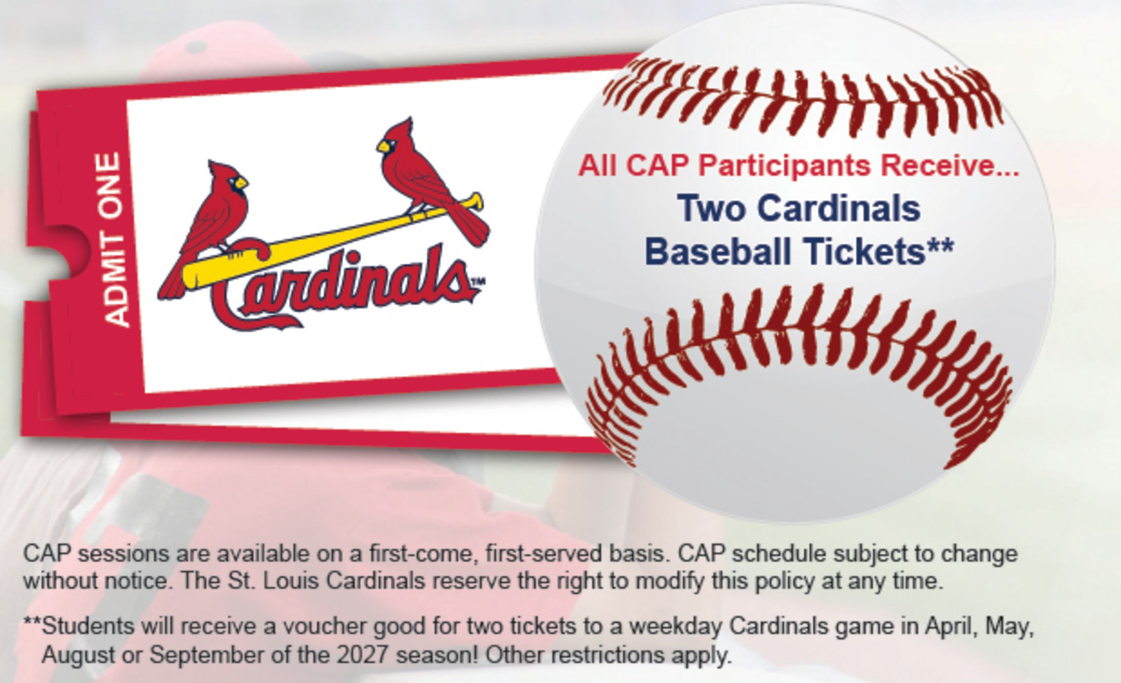 CAP participants receive two game tickets