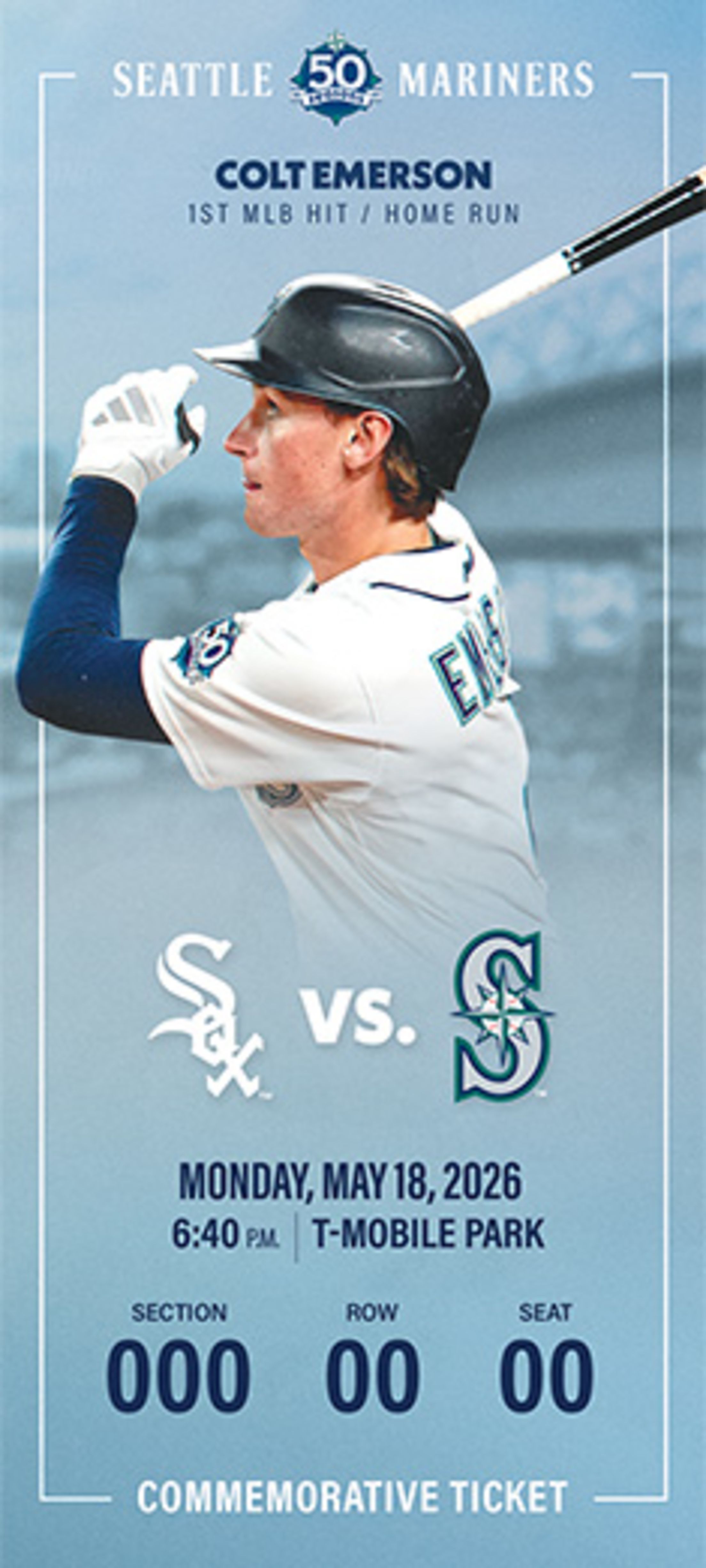 Image of Colt Emerson Commemorative Ticket