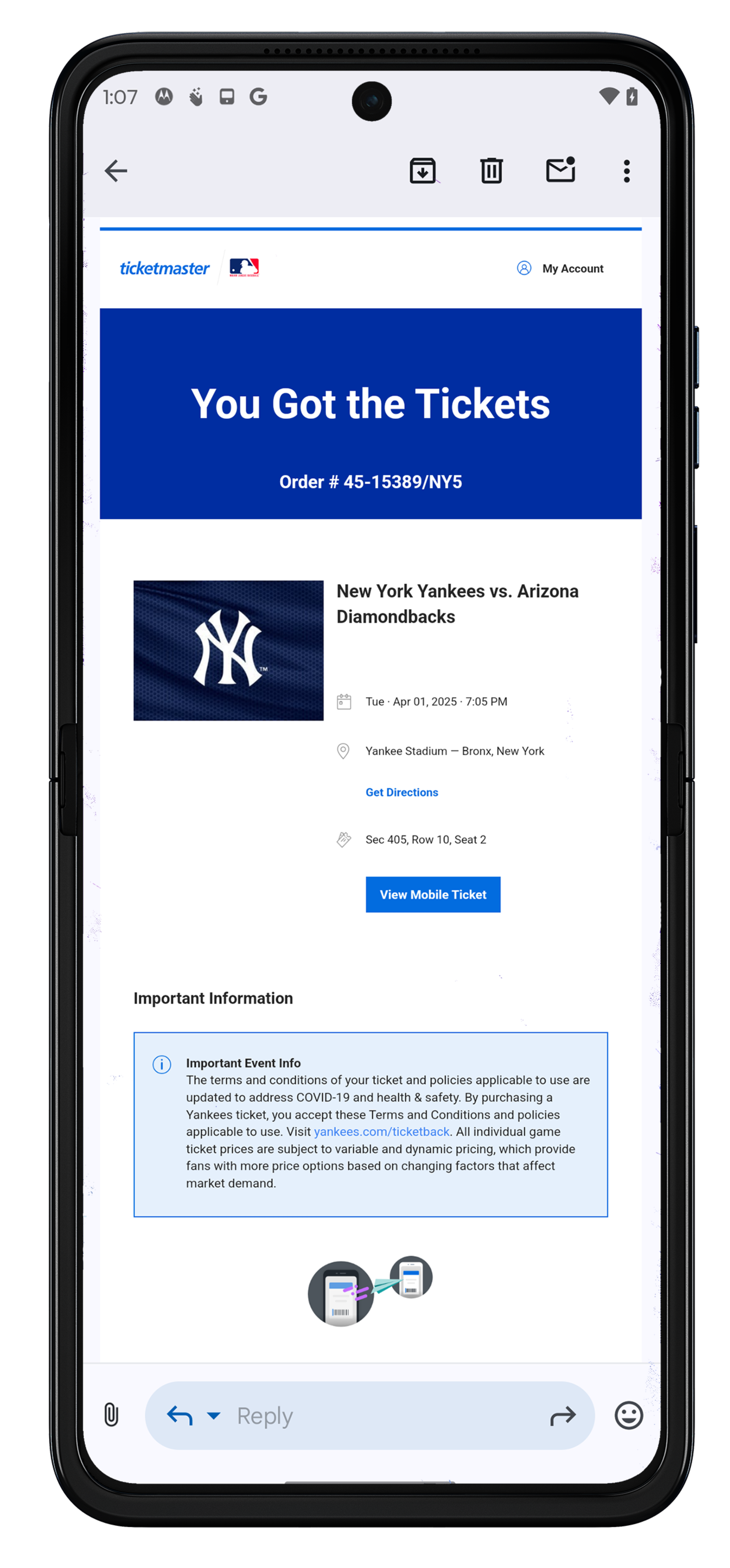 Ticketmaster - Access and View Tickets - Step 1