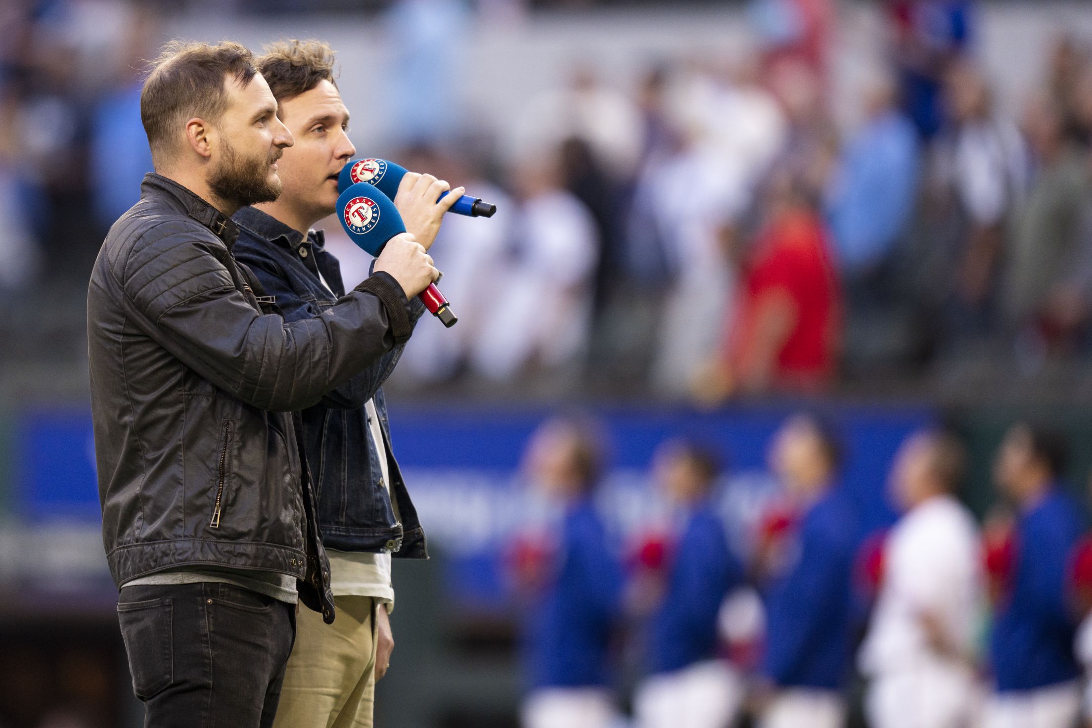 Yankees at Texas National Anthem