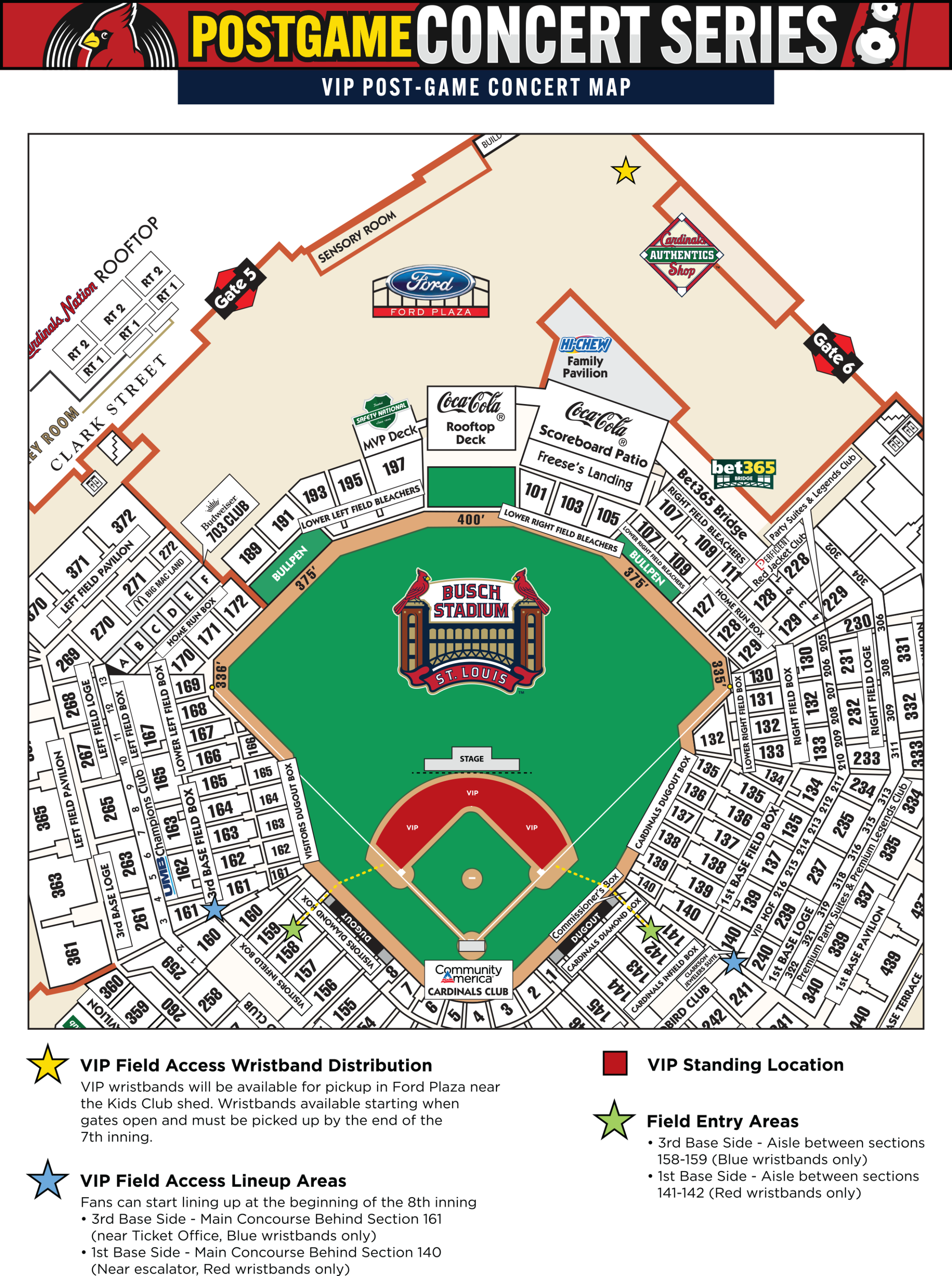 Postgame Concert Series Map