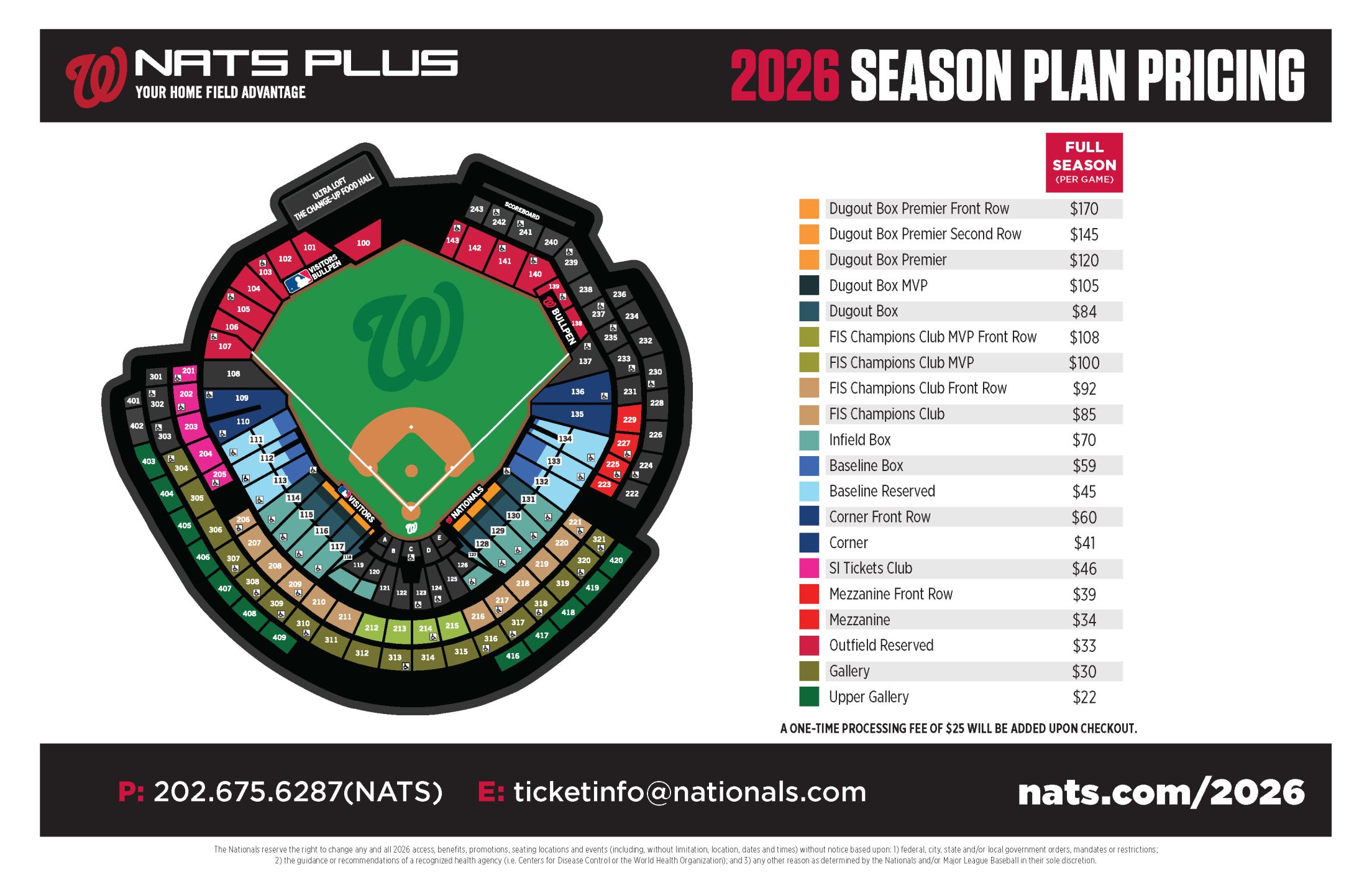 2026 Season Plan Pricing