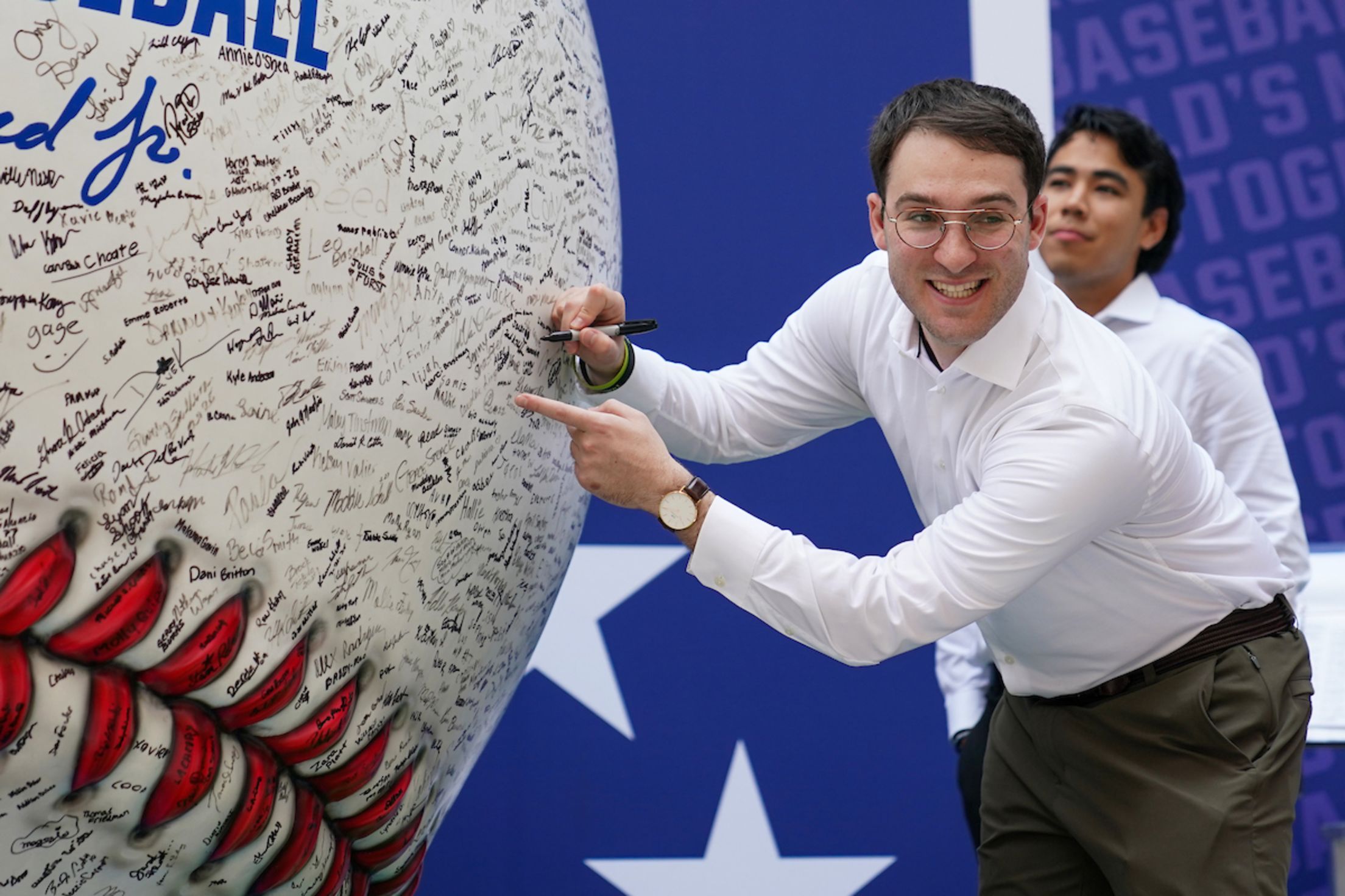 The World’s Most Autographed Baseball tour at MLB Headquarters on Tuesday, July 29, 2025 in New York, New York.