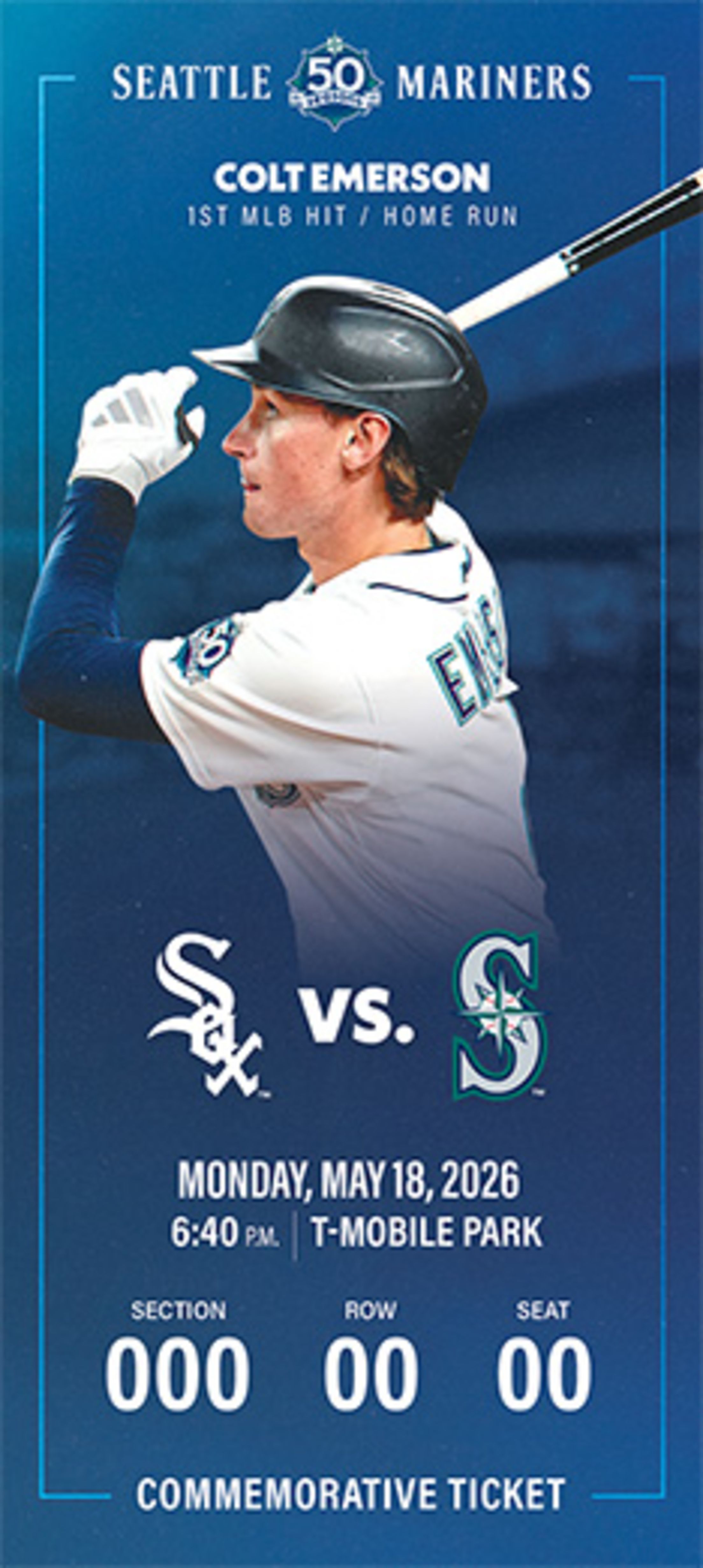 Image of Colt Emerson Commemorative Ticket