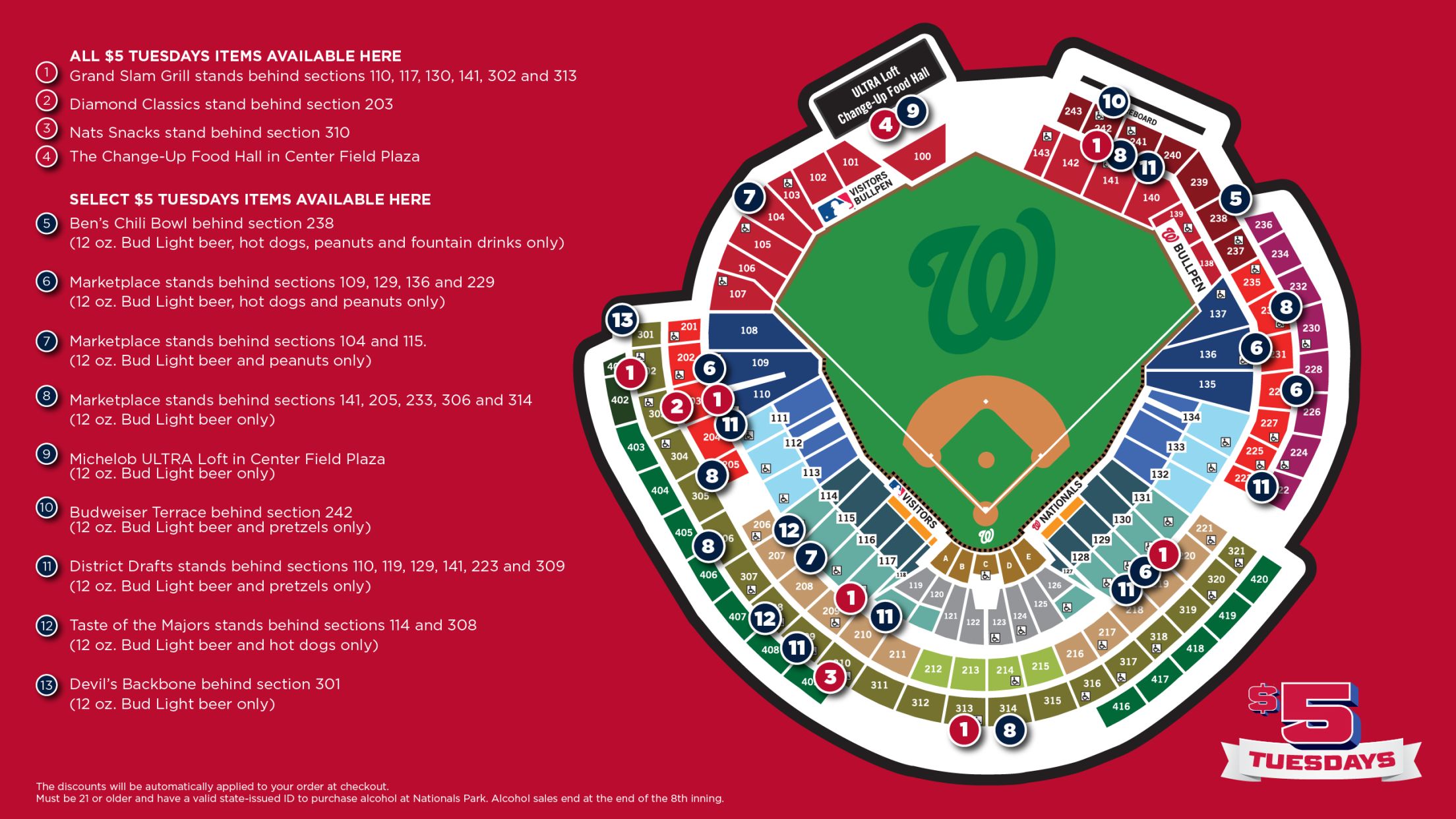 Tuesdays Concessions Map