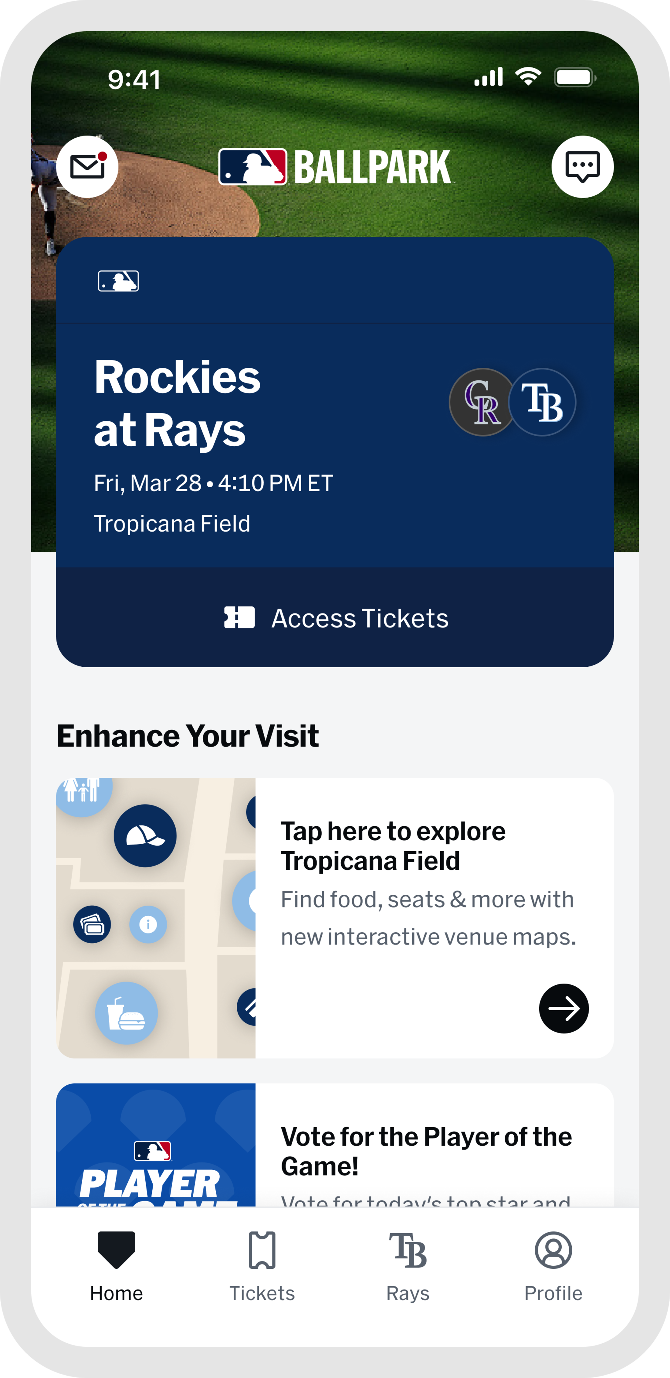 MLB Ballpark app