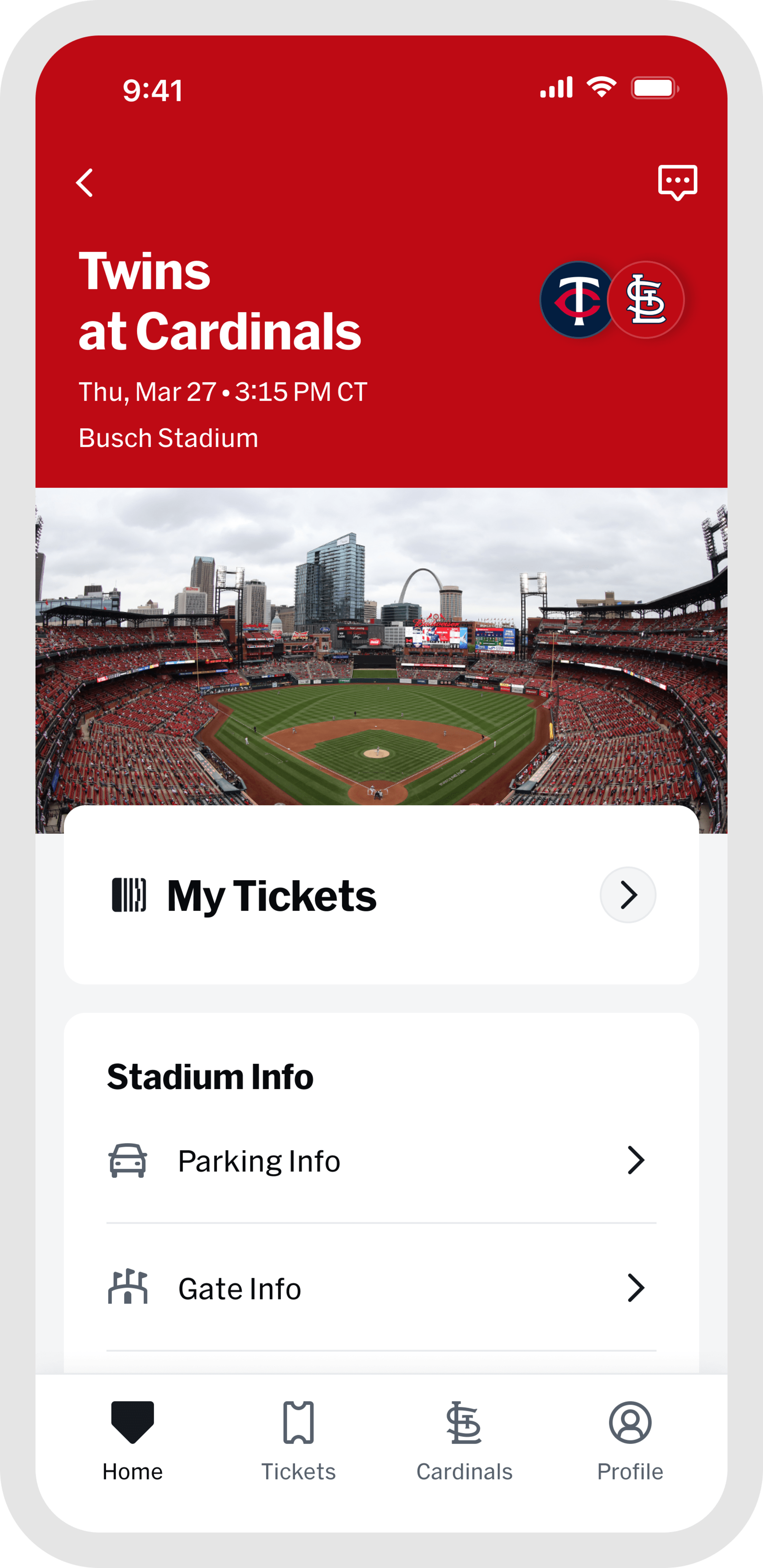 MLB Ballpark app At The Game Event Hub