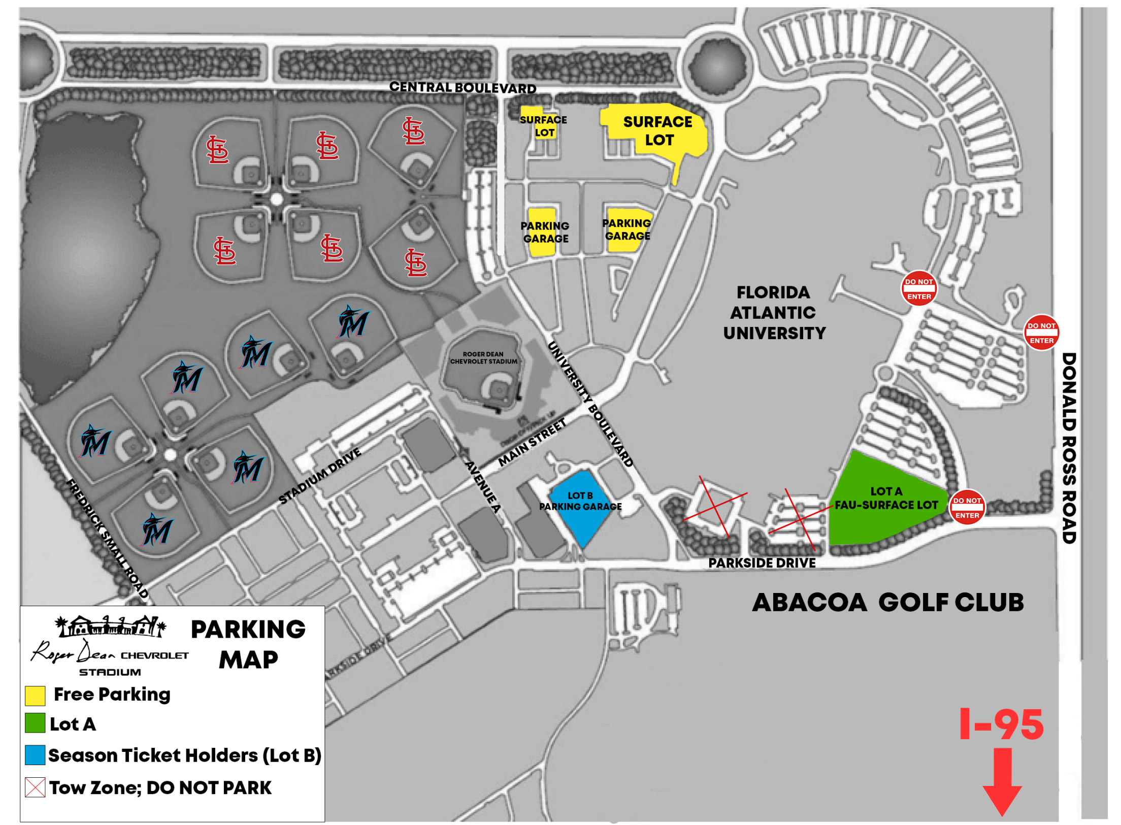 Spring Training Parking Map