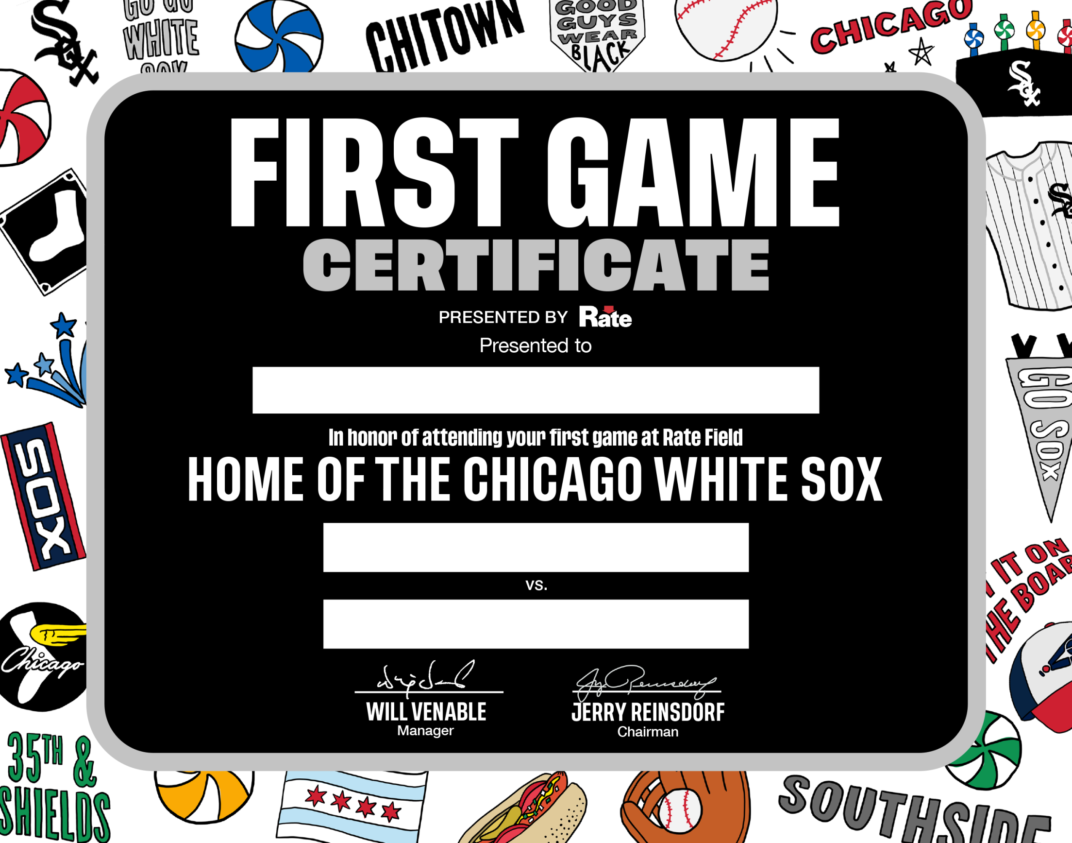 First Game Certificate