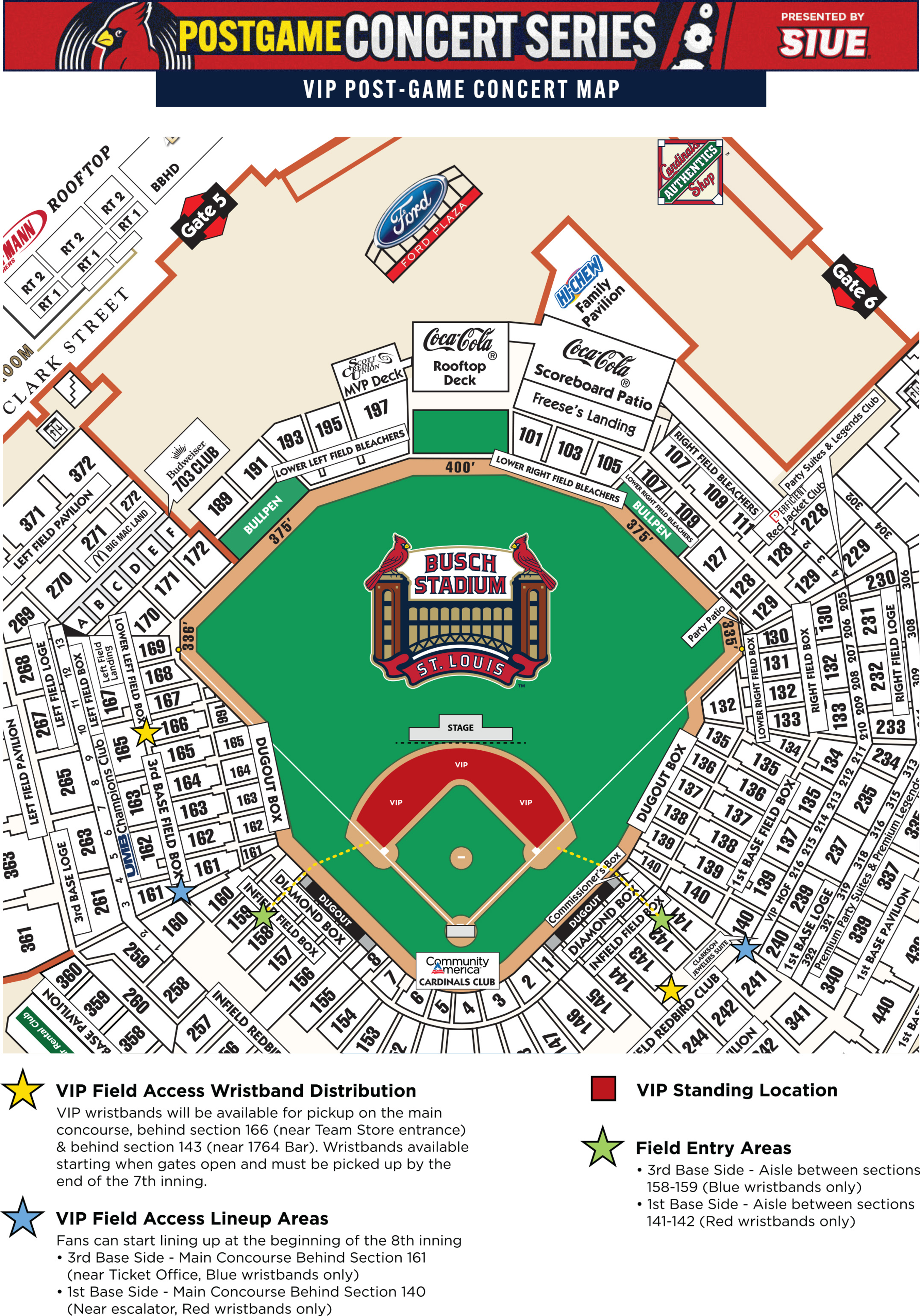 Postgame Concert Series Map