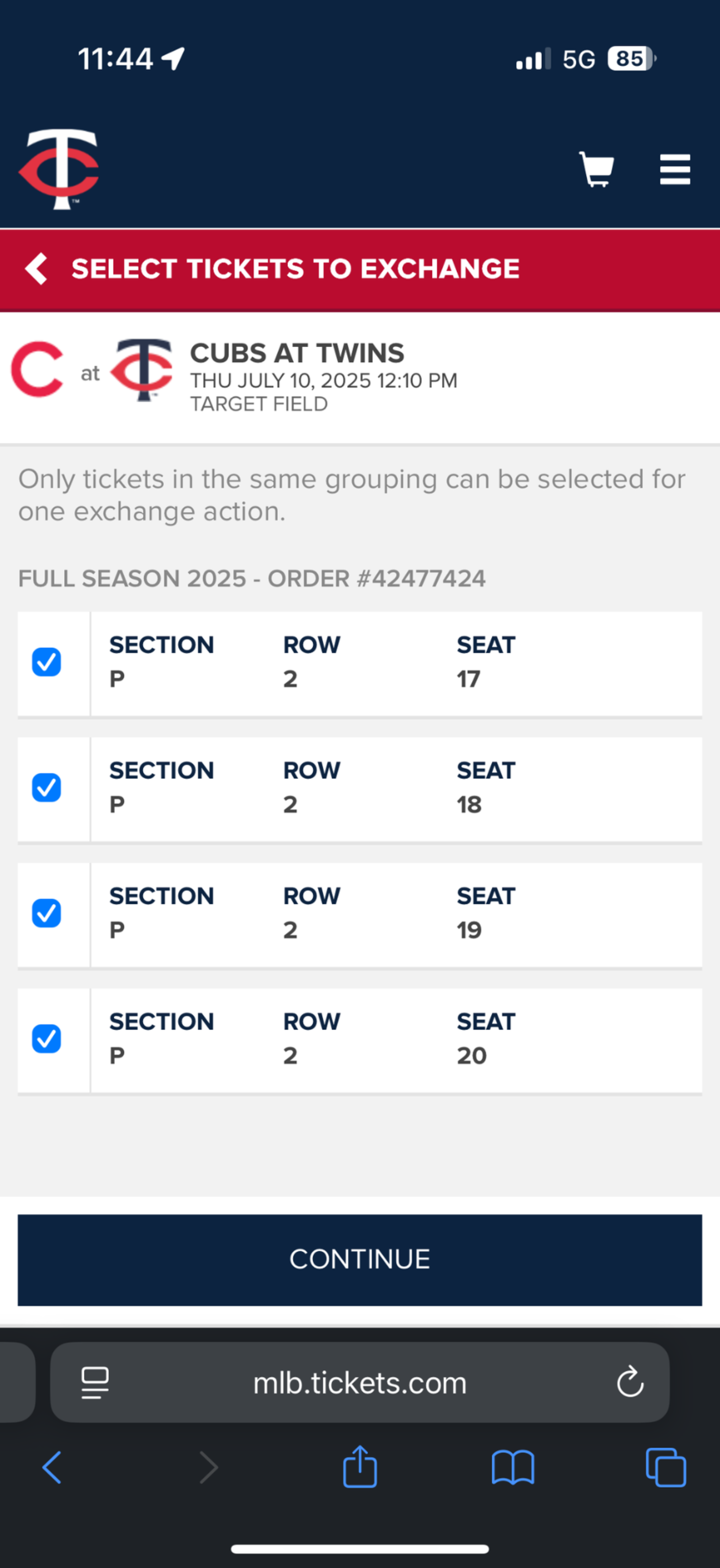 Mobile Ticket Exchange Step 4