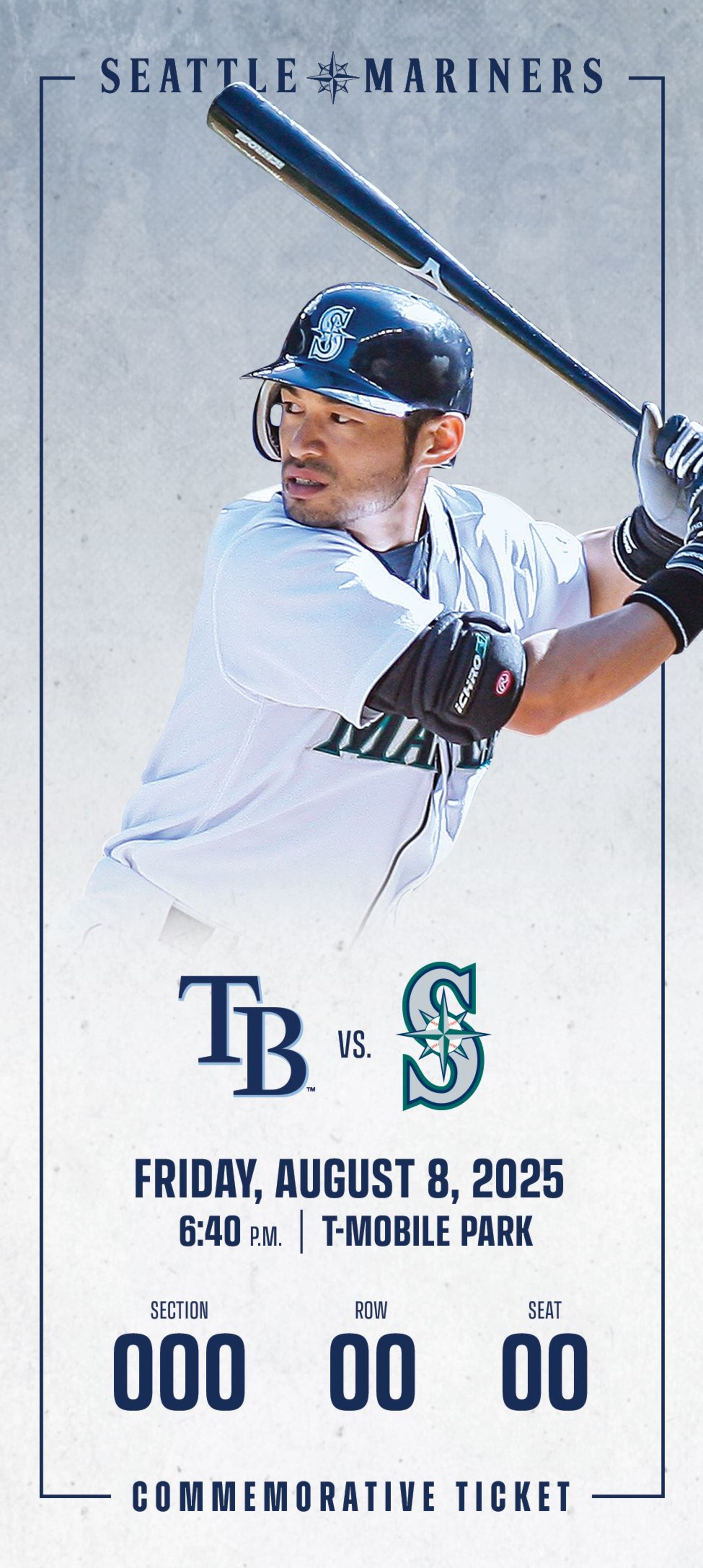 Ichiro Hall of Fame Weekend Commemorative Tickets: Friday, August 8