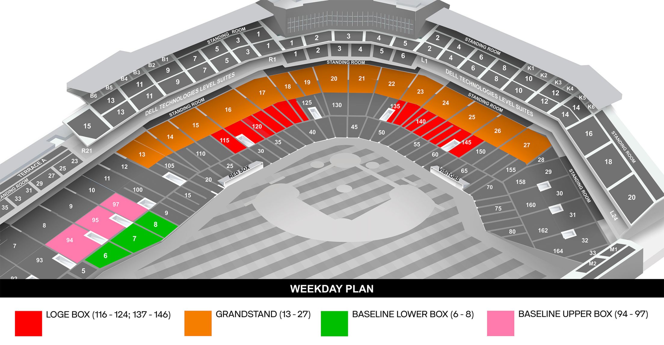 Weekday Plan Seat Map