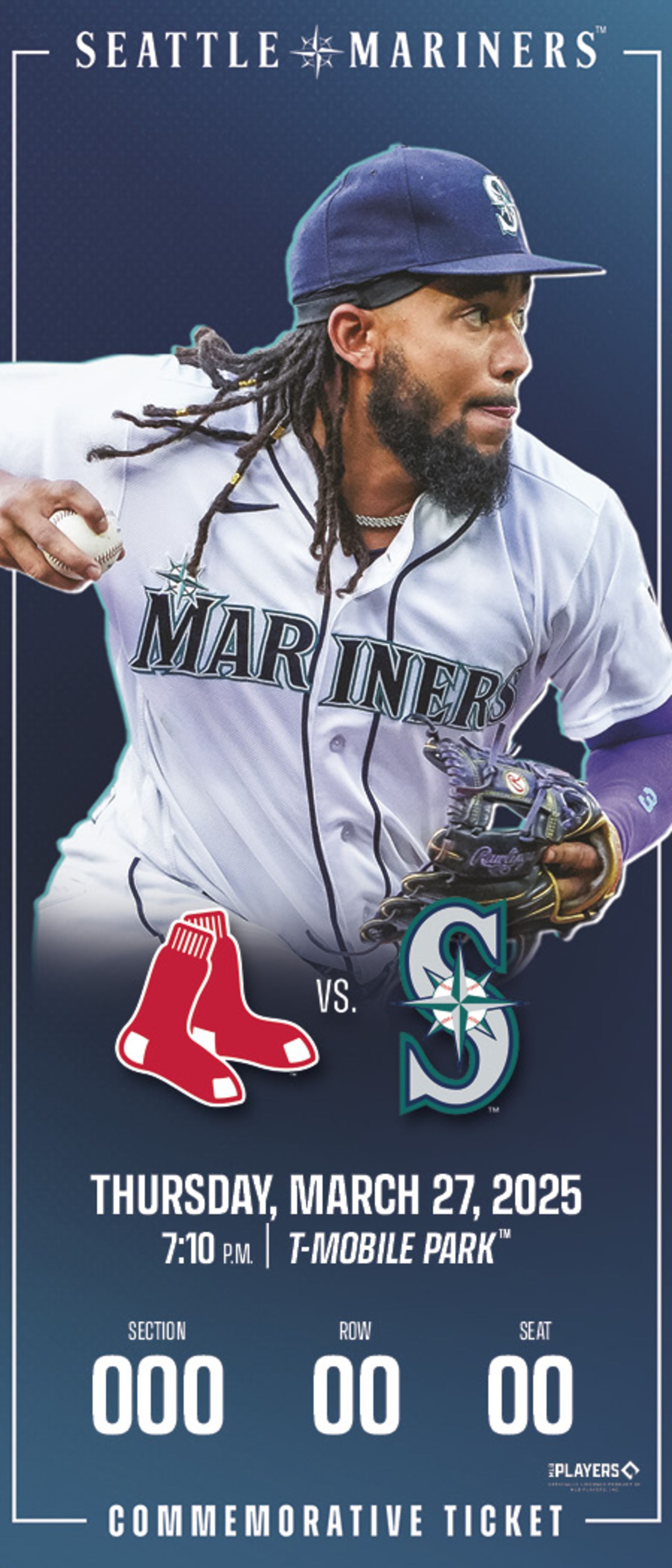 2025 J.P. Crawford Commemorative Ticket Design