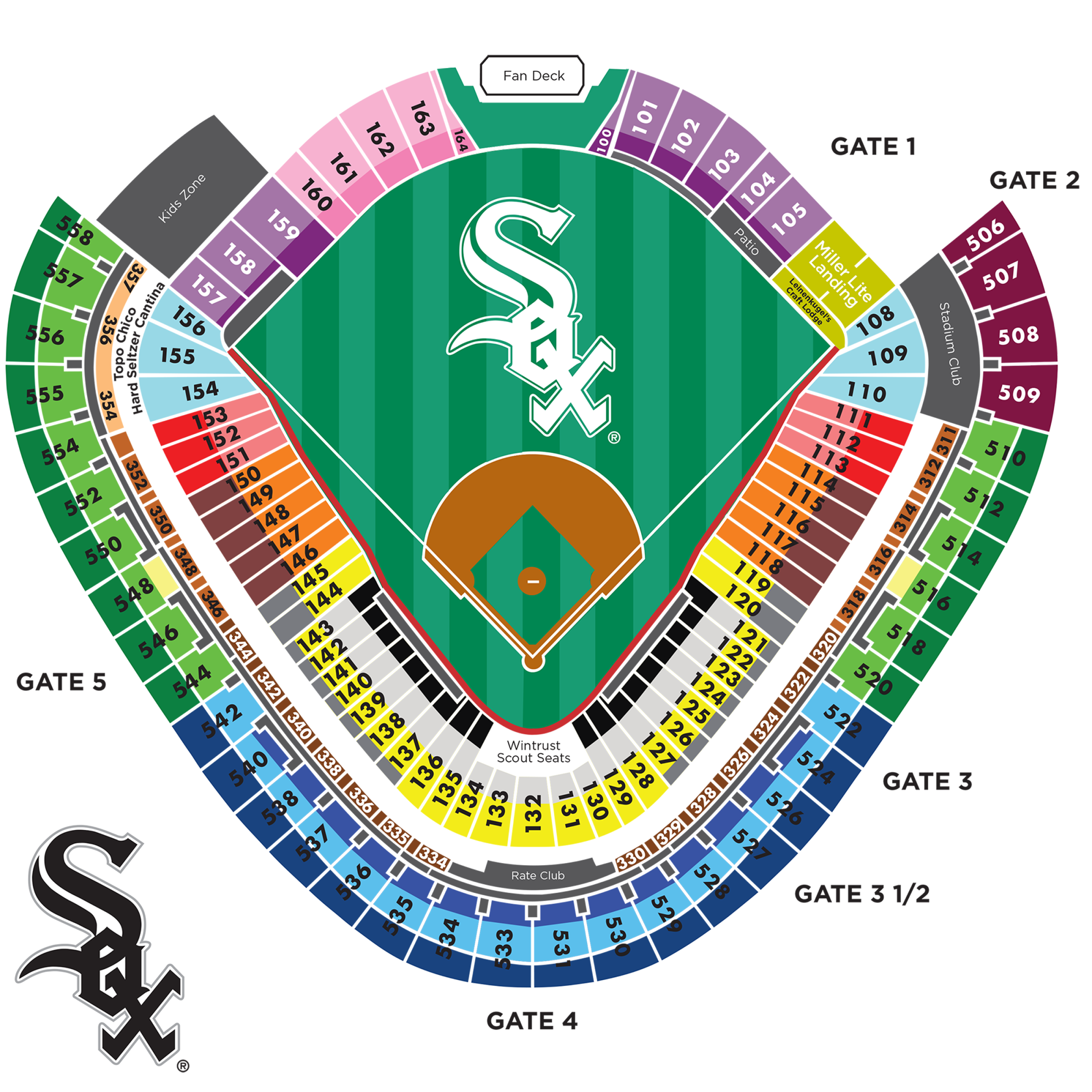 Rate Field Seat Map