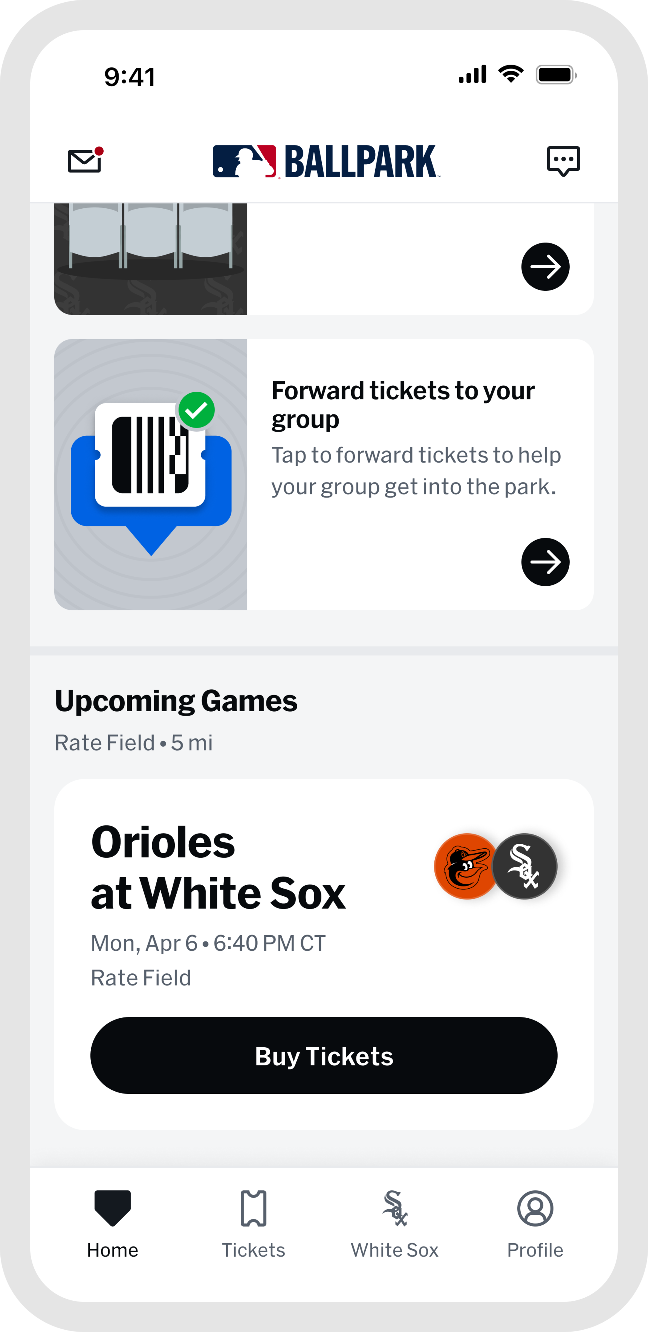 MLB Ballpark app
