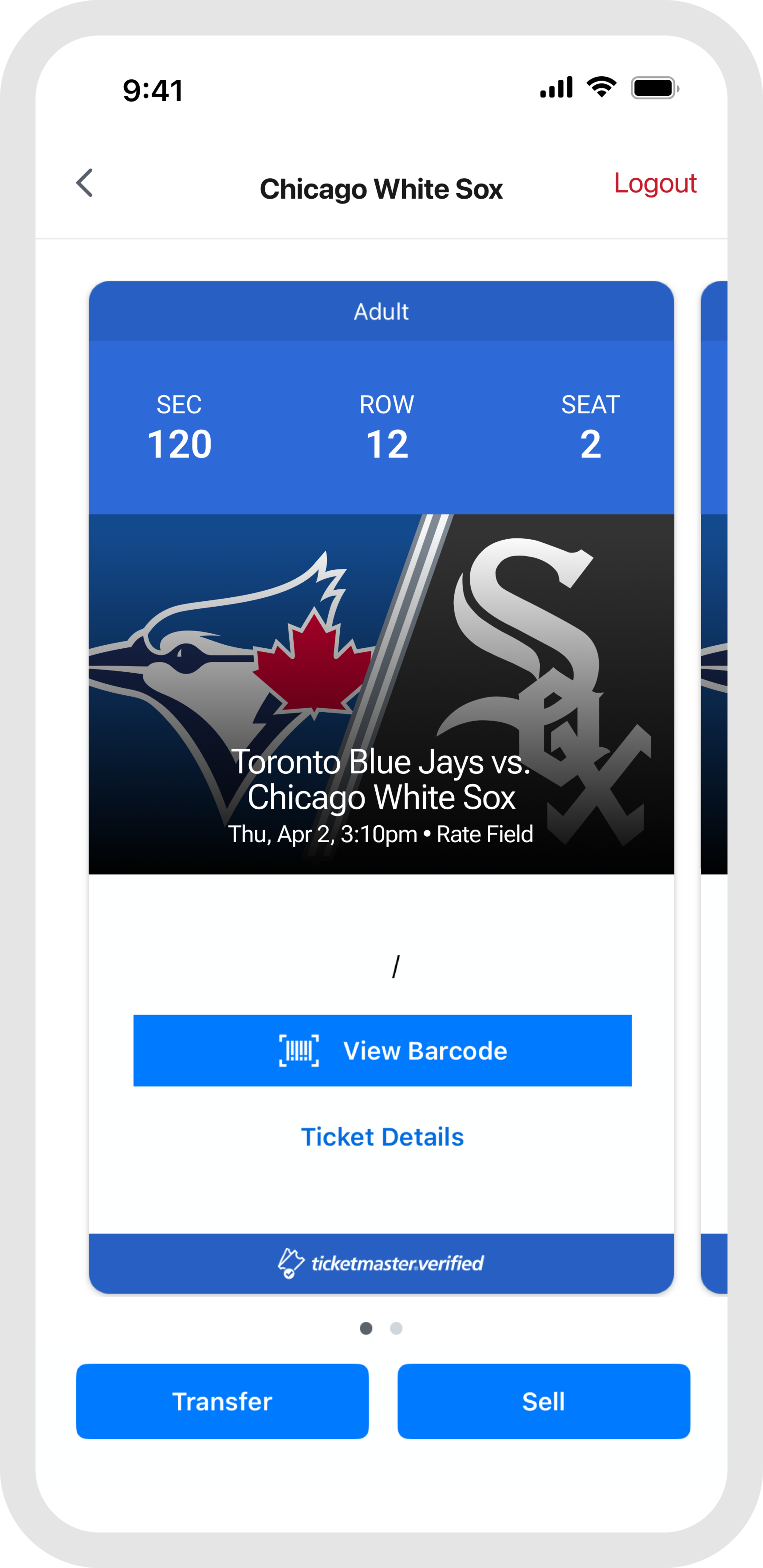 MLB Ballpark app