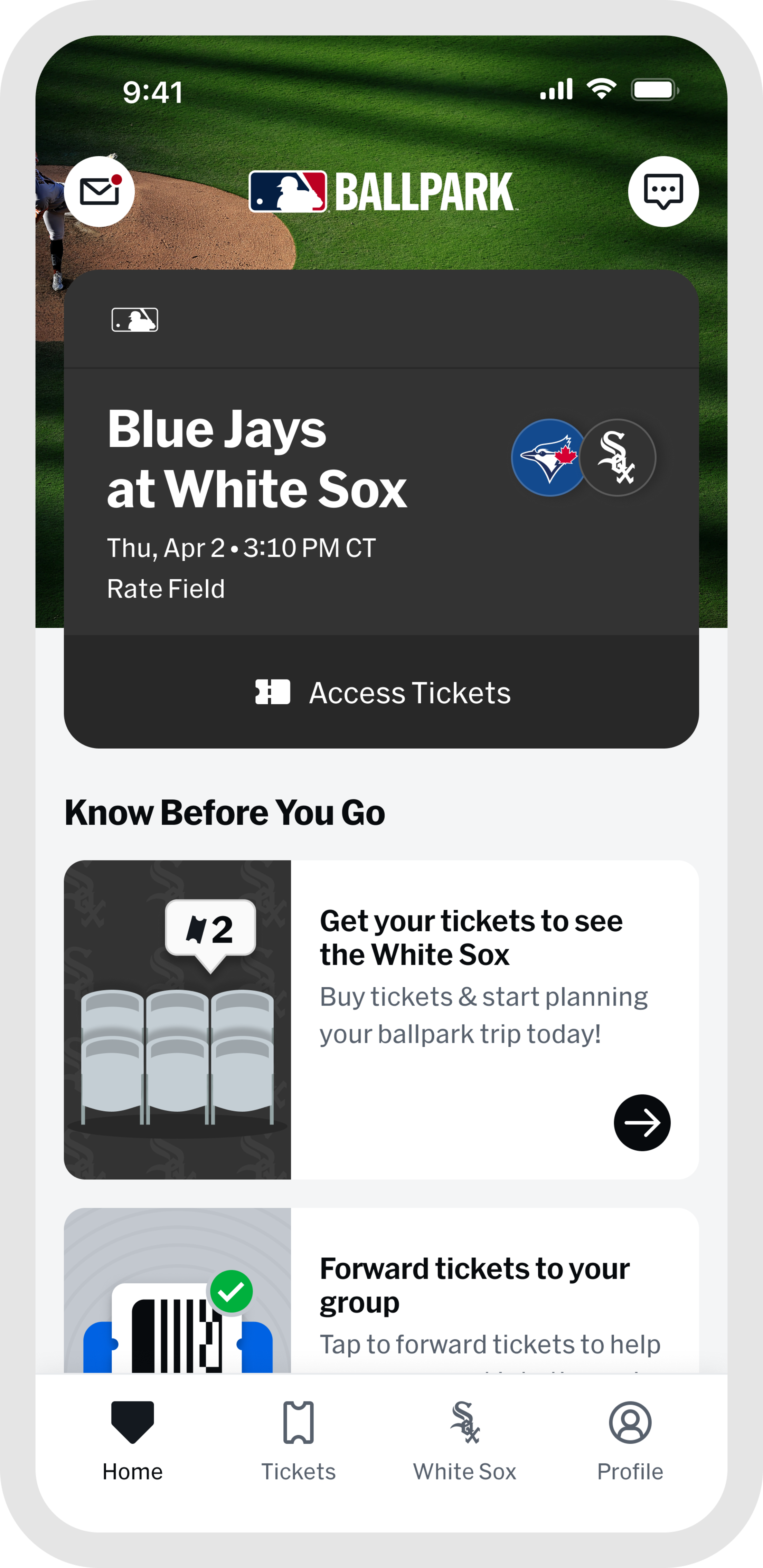 MLB Ballpark app