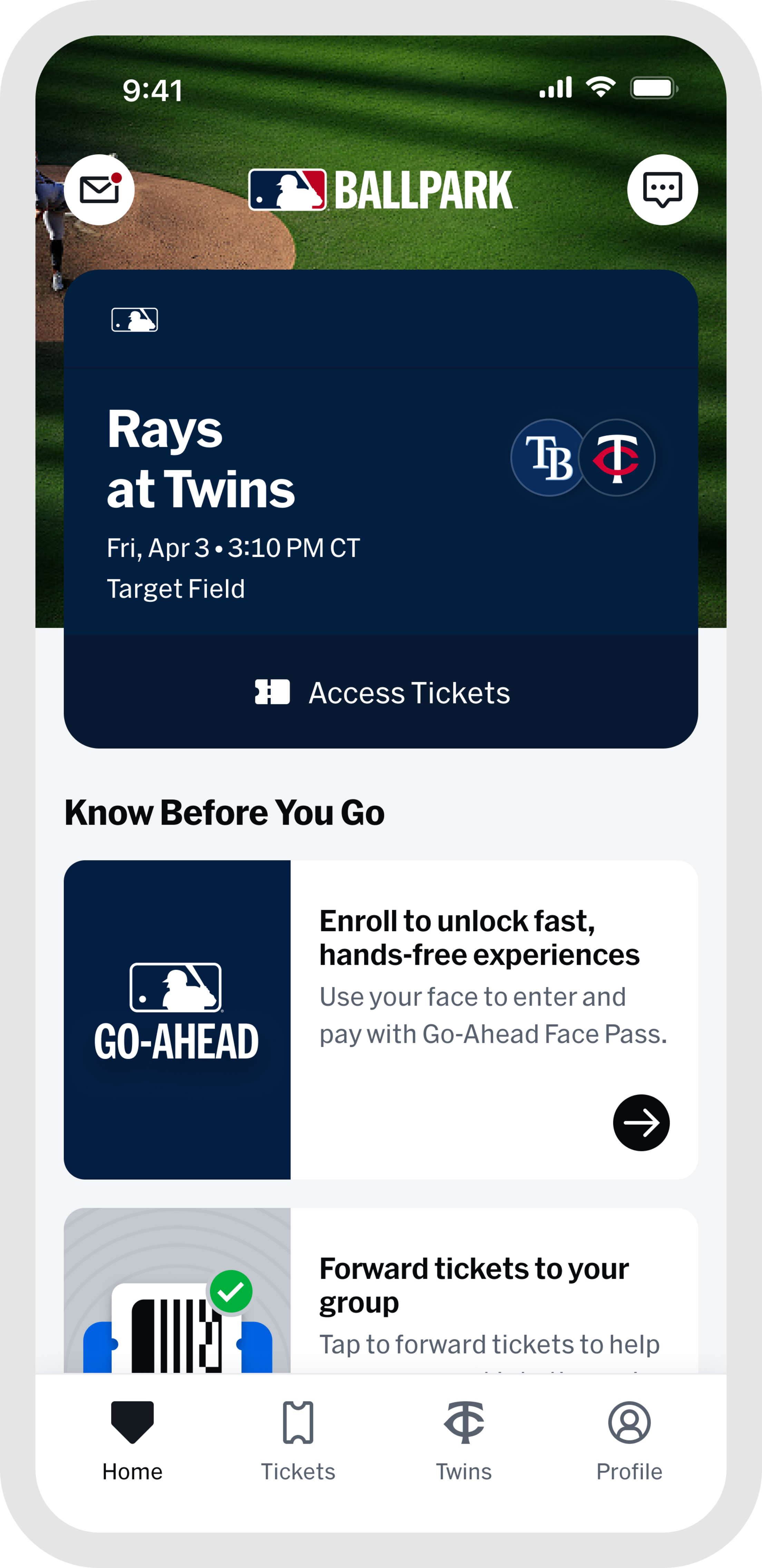 At the Game - Home Tab
