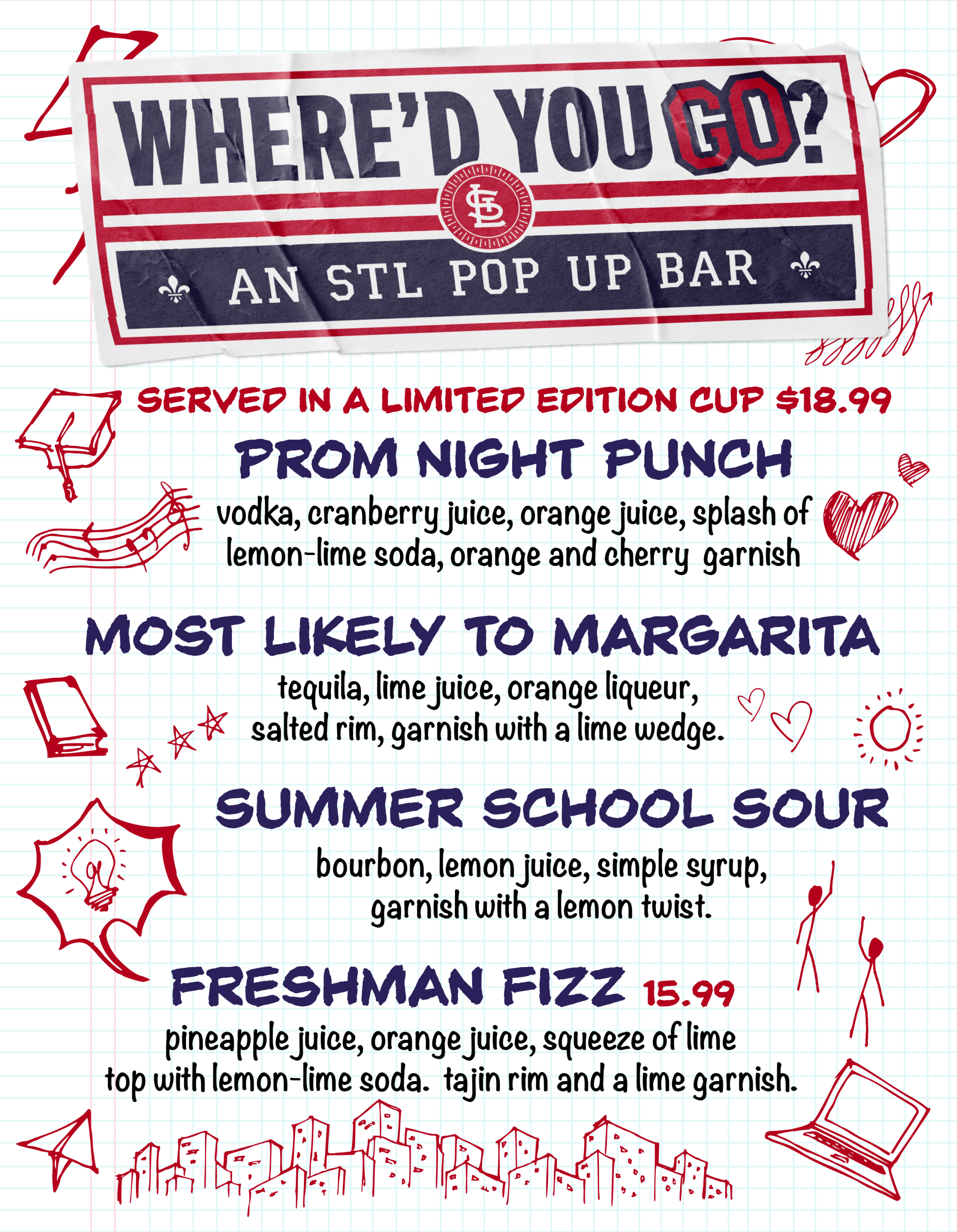 Where'd You Go? Menu