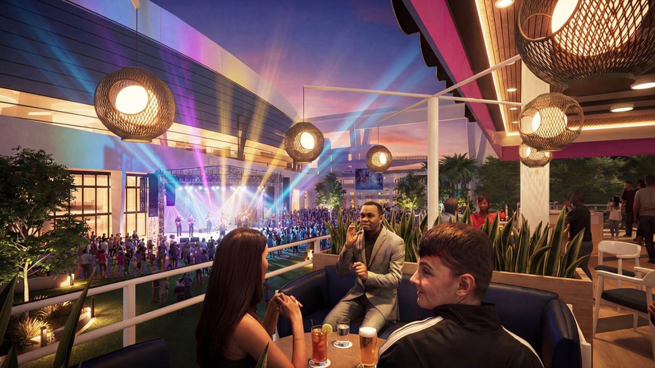 Render of new Miami Live! ballpark location