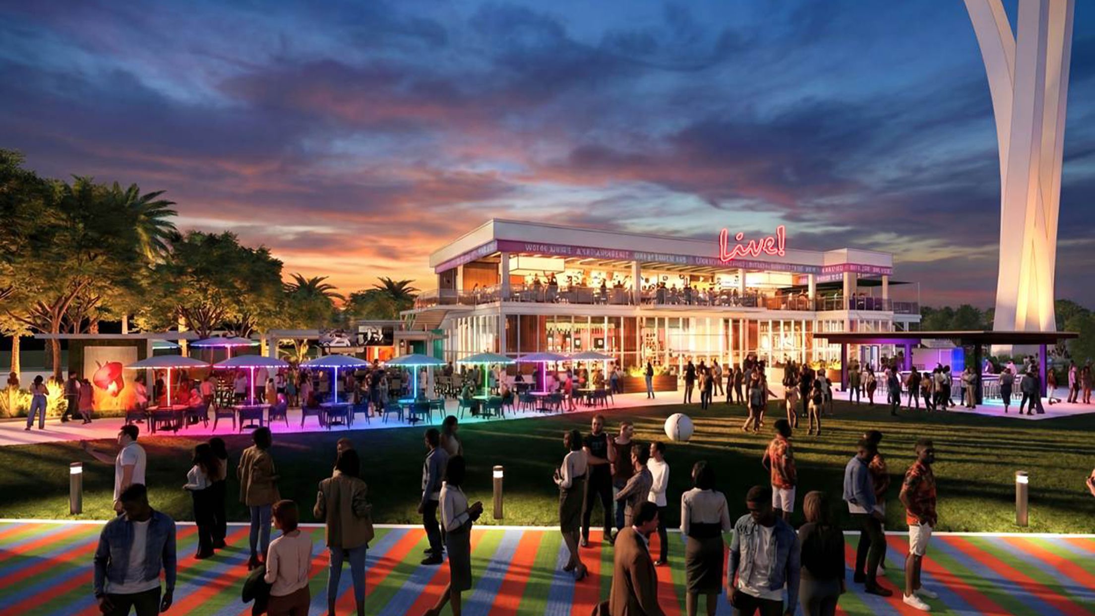 Render of new Miami Live! ballpark location