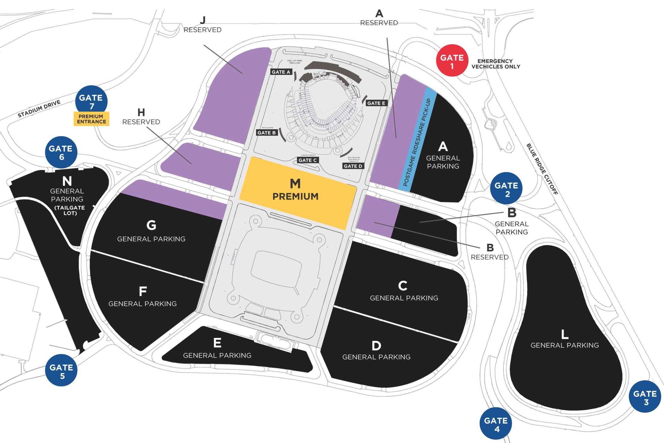Royals Parking Map