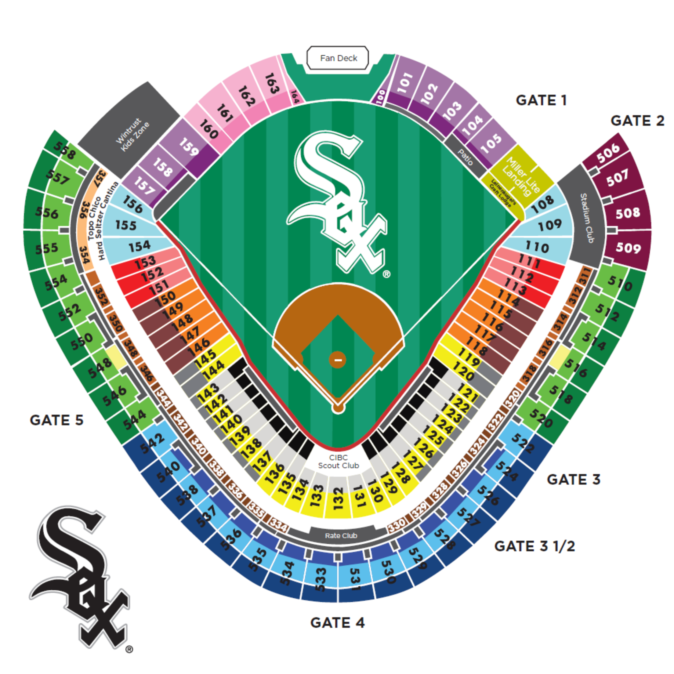 Rate Field Seat Map
