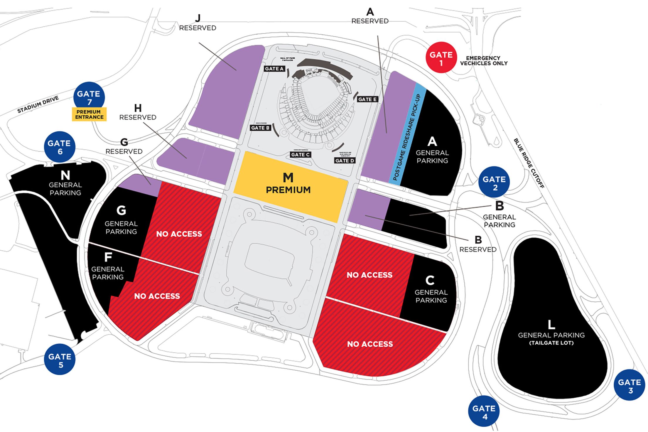 Updated Parking Map for World Cup