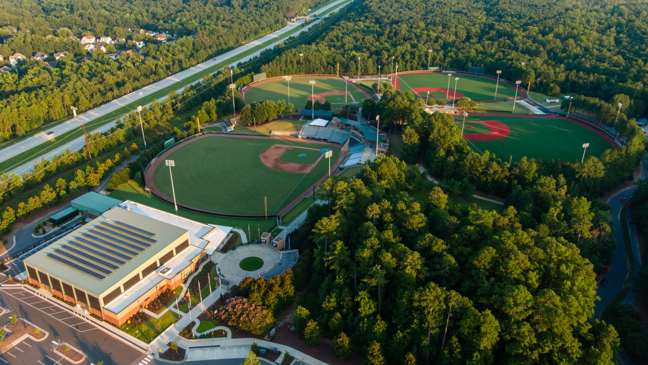 USA Baseball's National Training Complex pictured from overhead by a drone