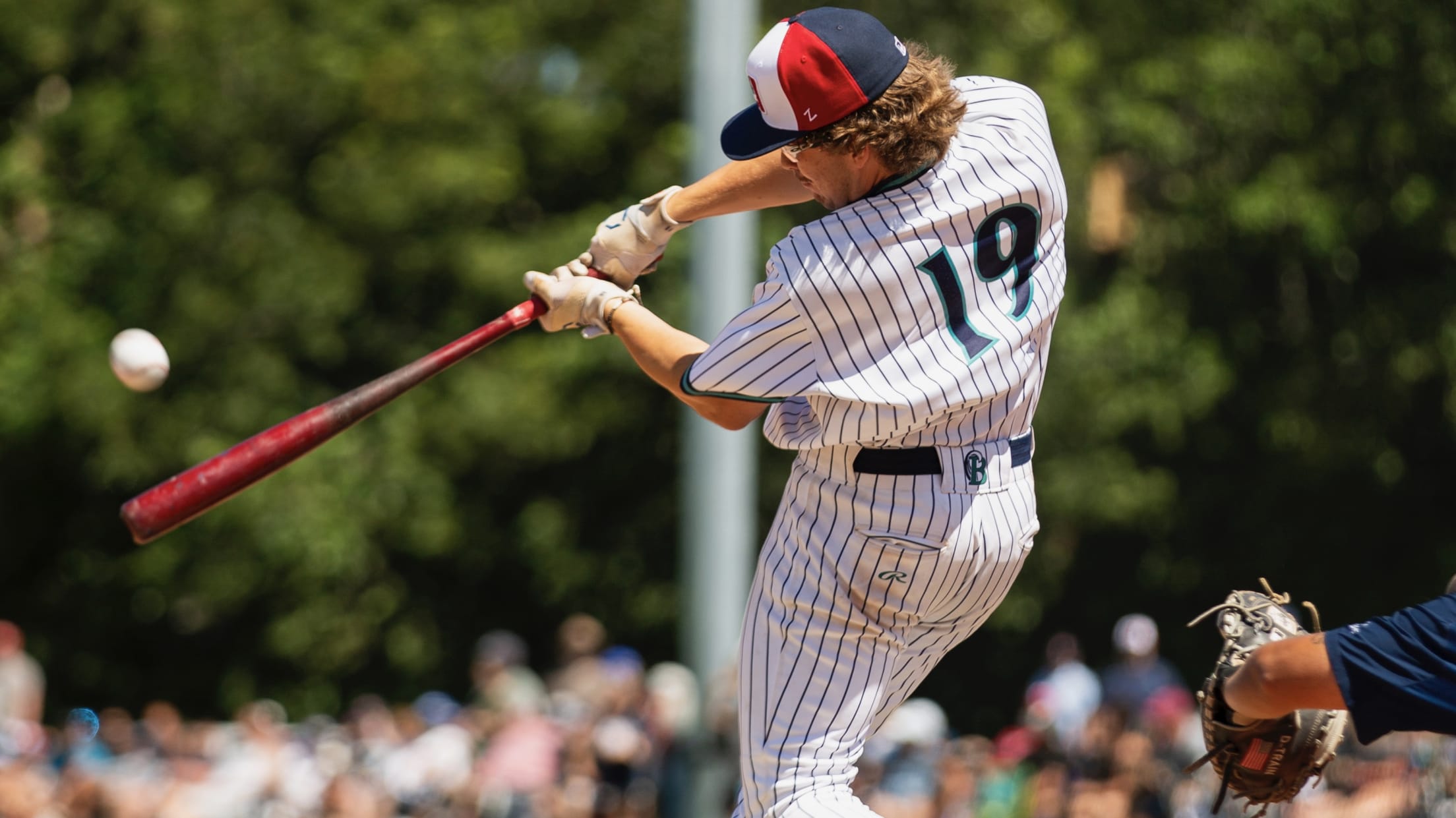 Brendan Lawson takes a swing in the Home Run Contest