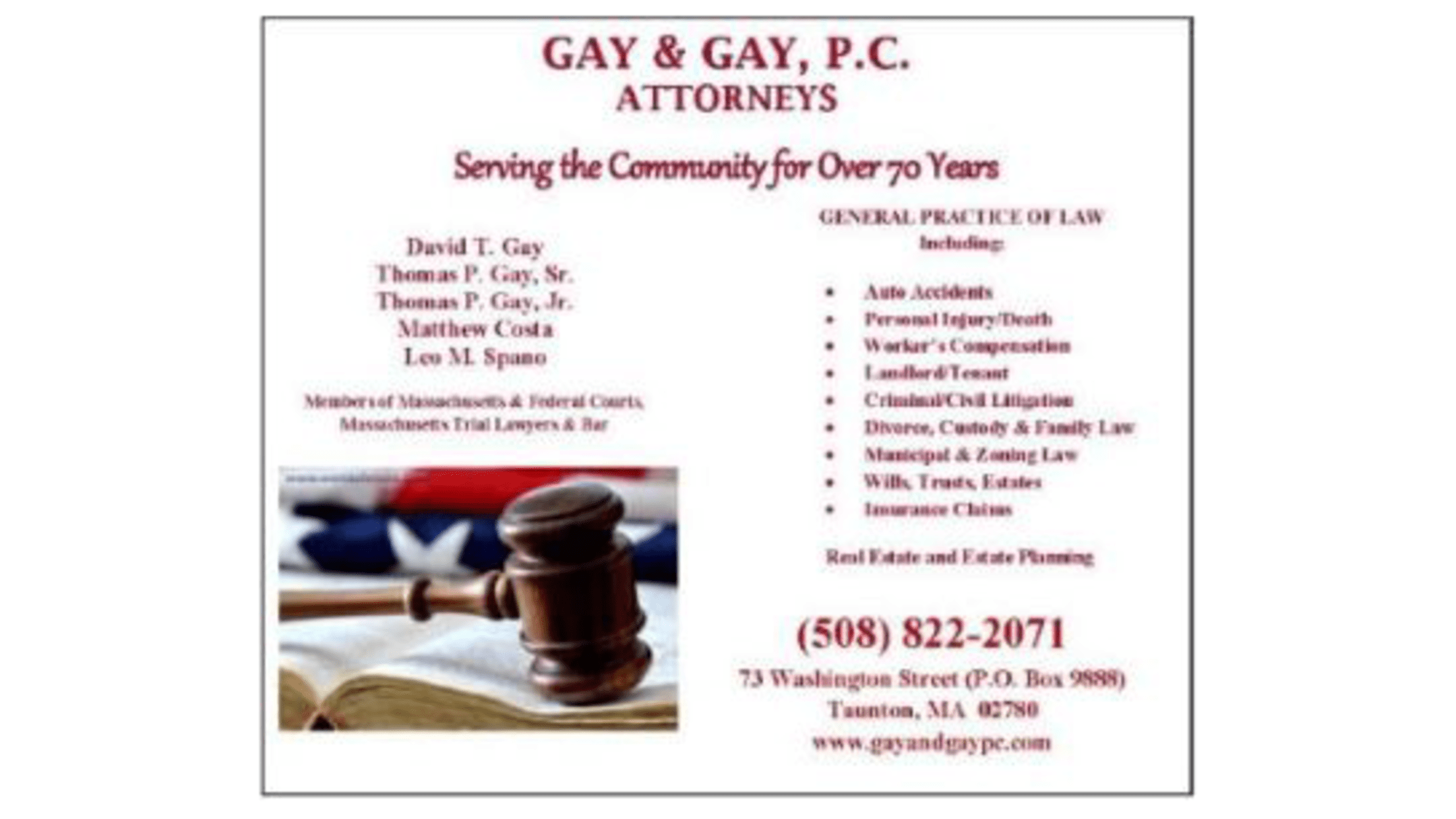 Gay & Gay, P.C. - Attorneys - Service the Community for over 70 years
