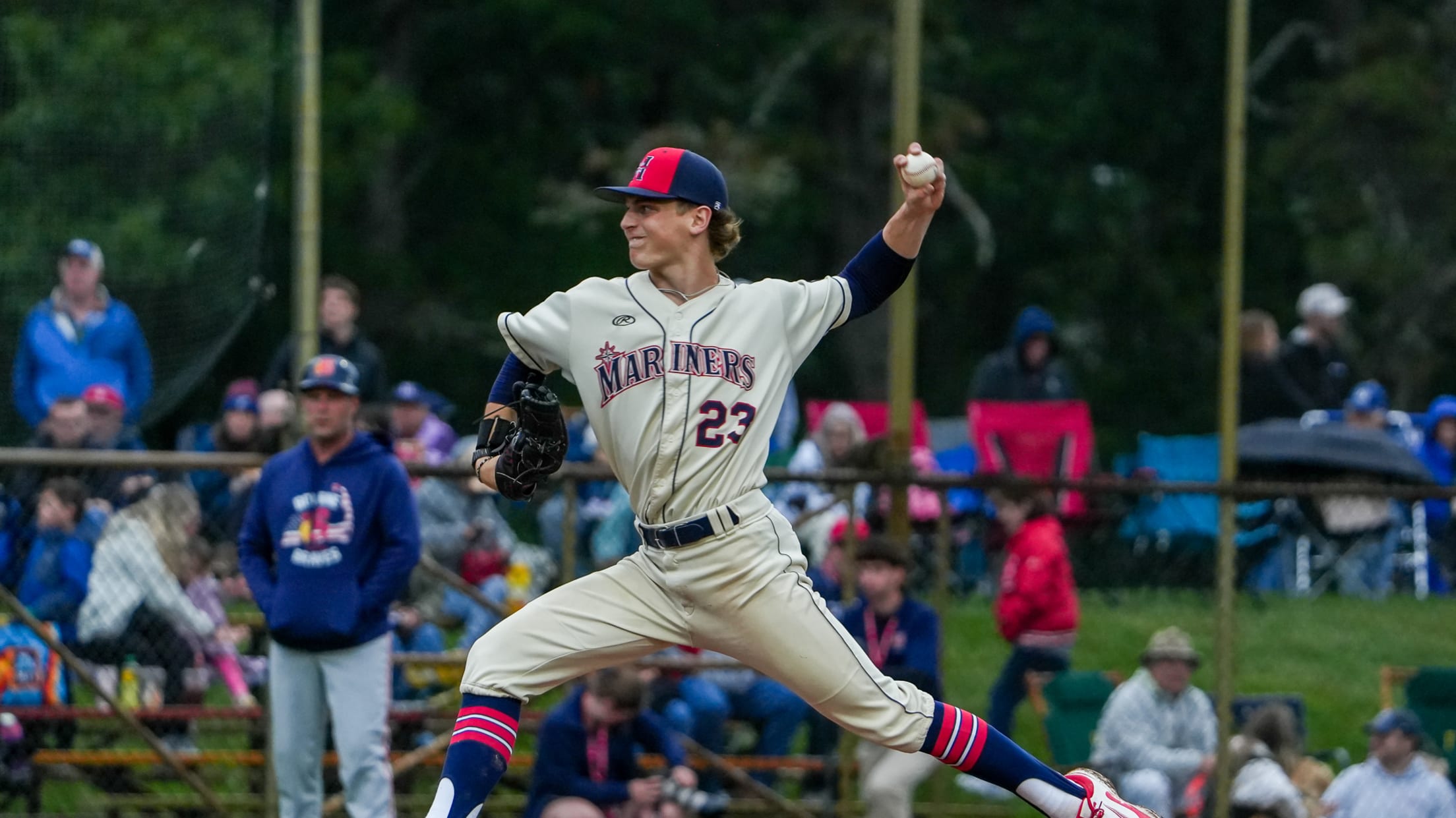 Jake McCoy delivers a pitch.