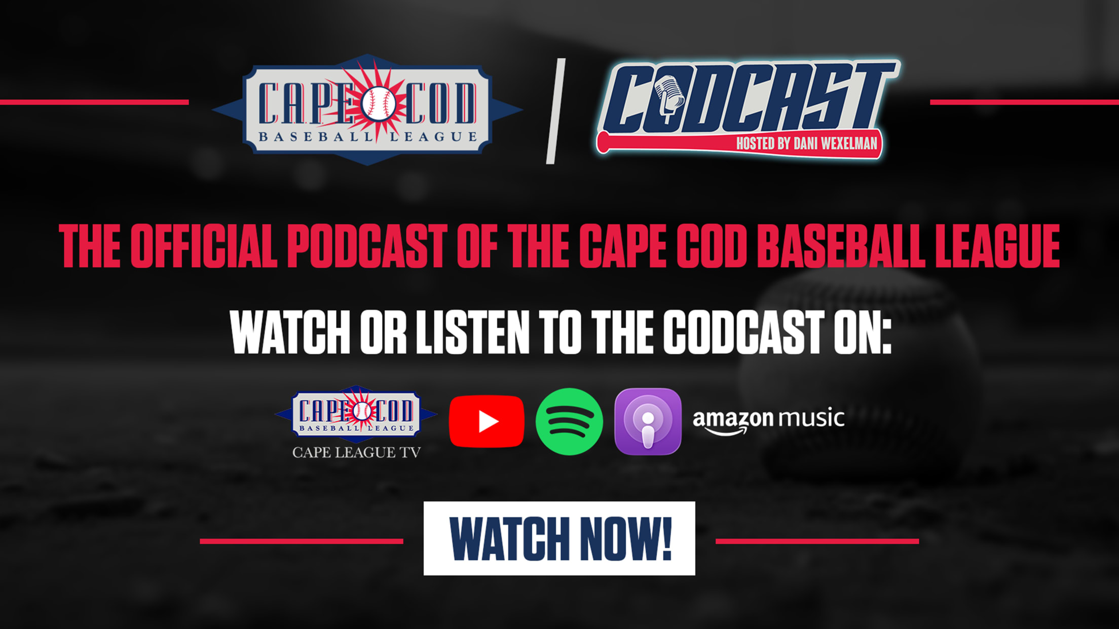 The Codcast, the official podcast of the Cape Cod Baseball League, watch or listen on Cape League TV or any podcast app.