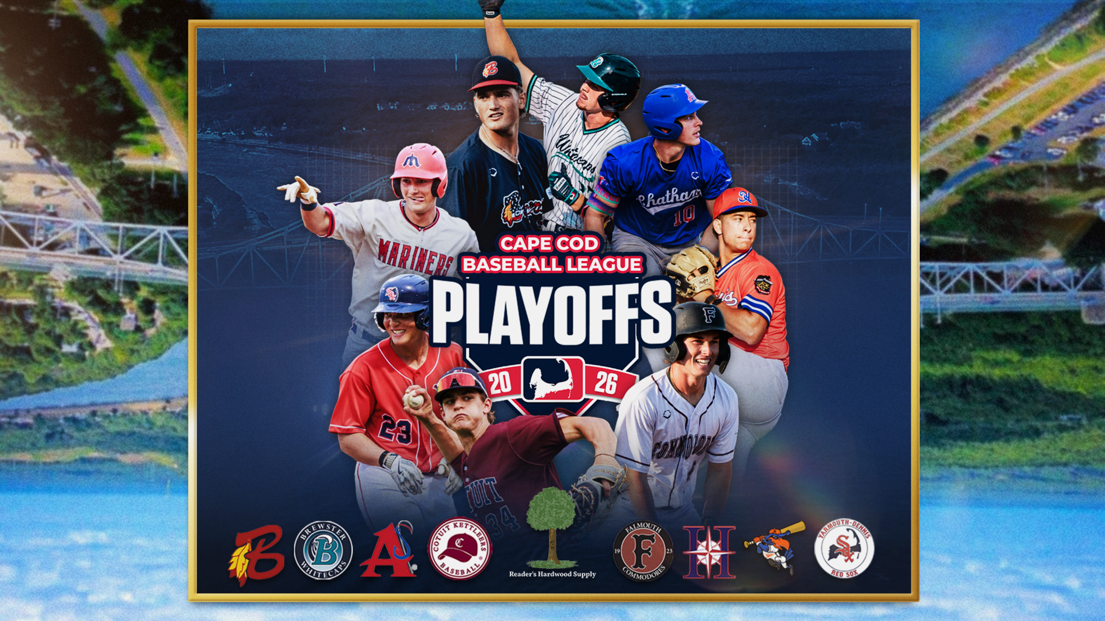 2026 Cape Cod Baseball League Playoffs Presented by reader's Hardwood Supply begin August 4