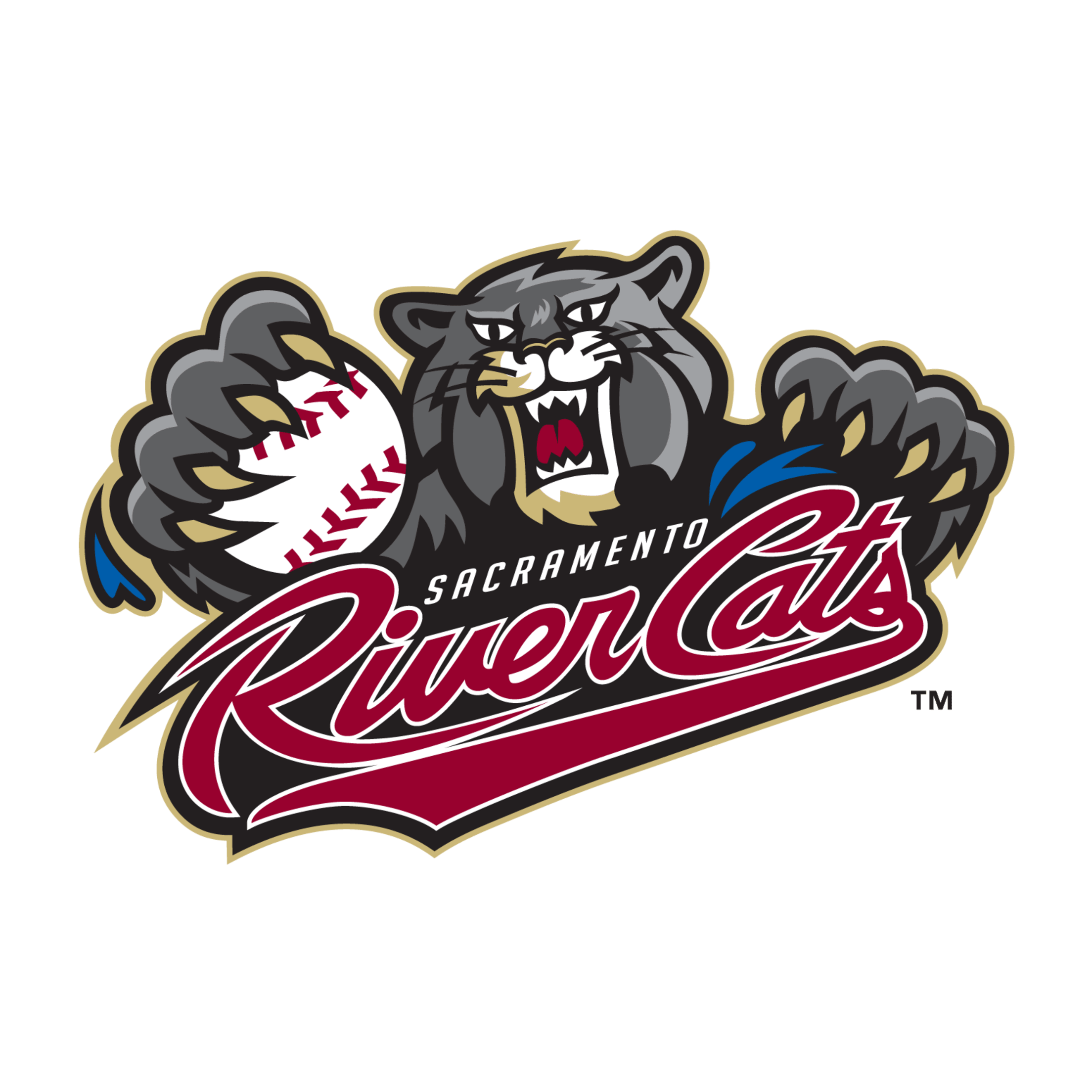 Sacramento River Cats primary logo.