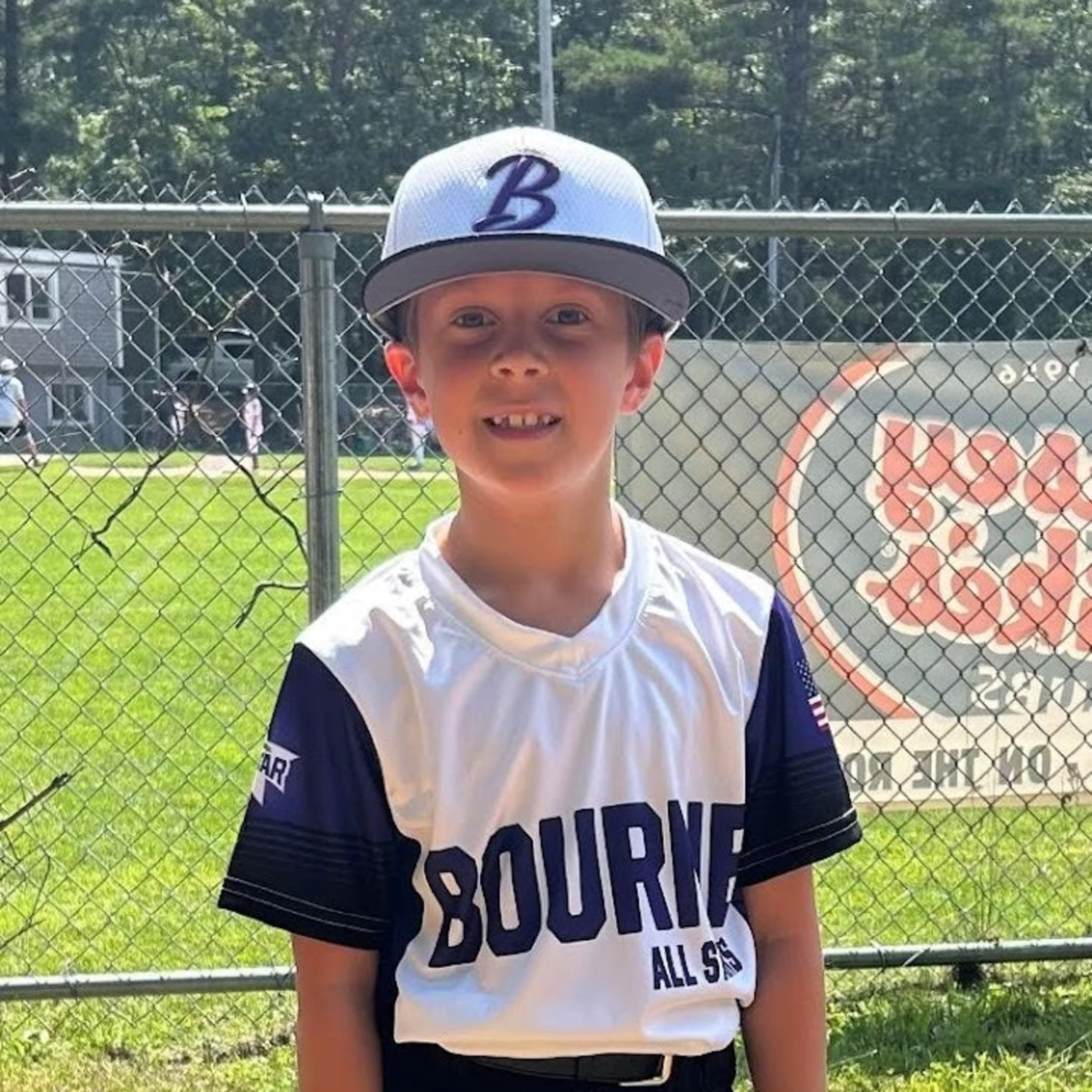 Photo of Bourne Braves bat kid Jackson Bilodeau