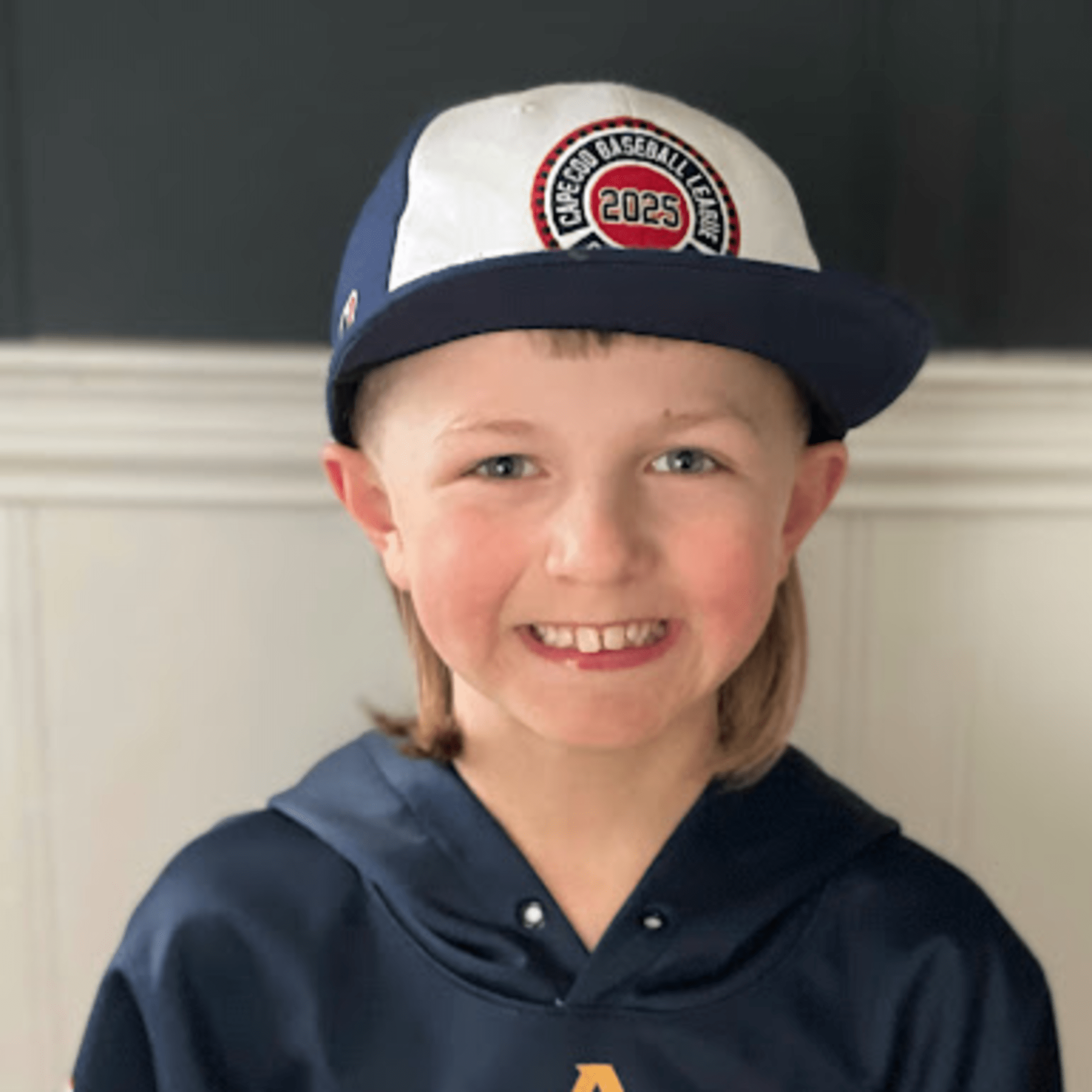 Photo of Bourne Braves bat kid Auston Young