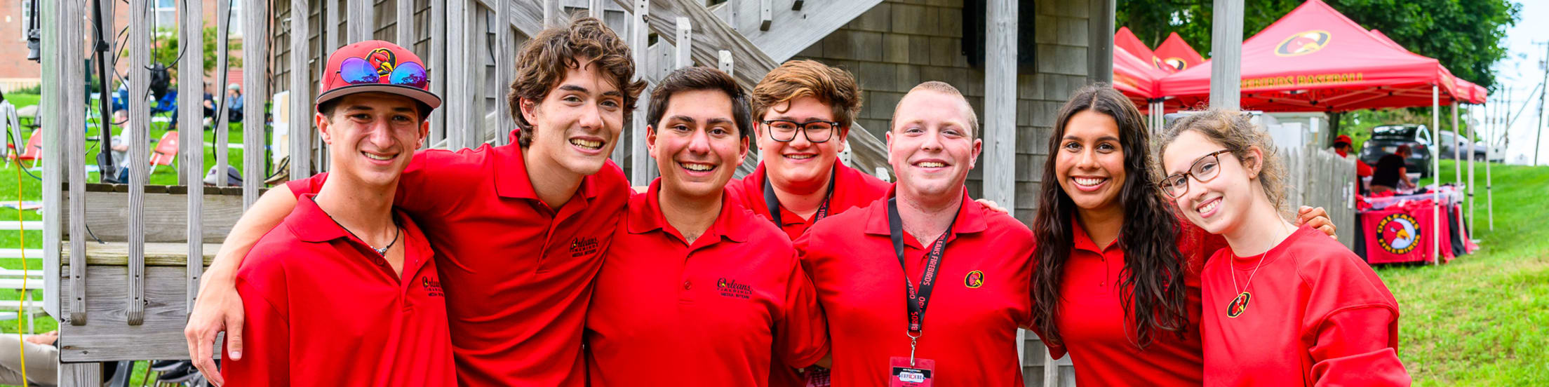 Orleans Firebirds interns pose for a photo.