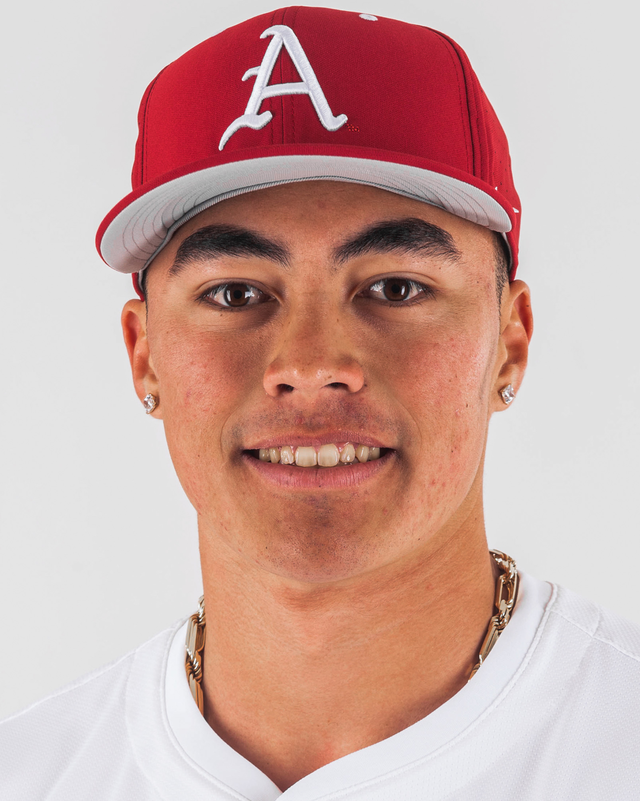 Arkansas shortstop Wehiwa Aloy headshot.