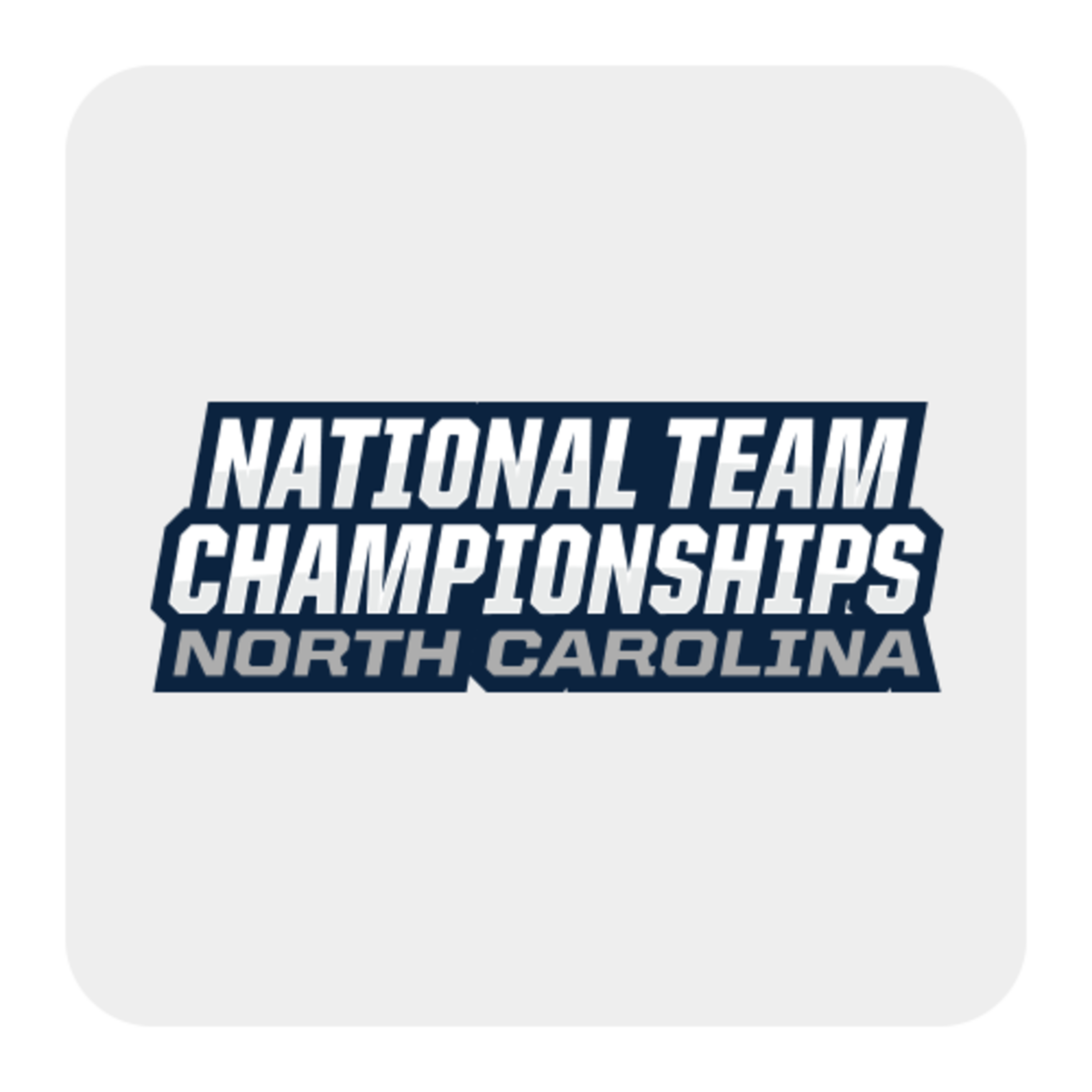 A gray button with the words "National Team Championships North Carolina"